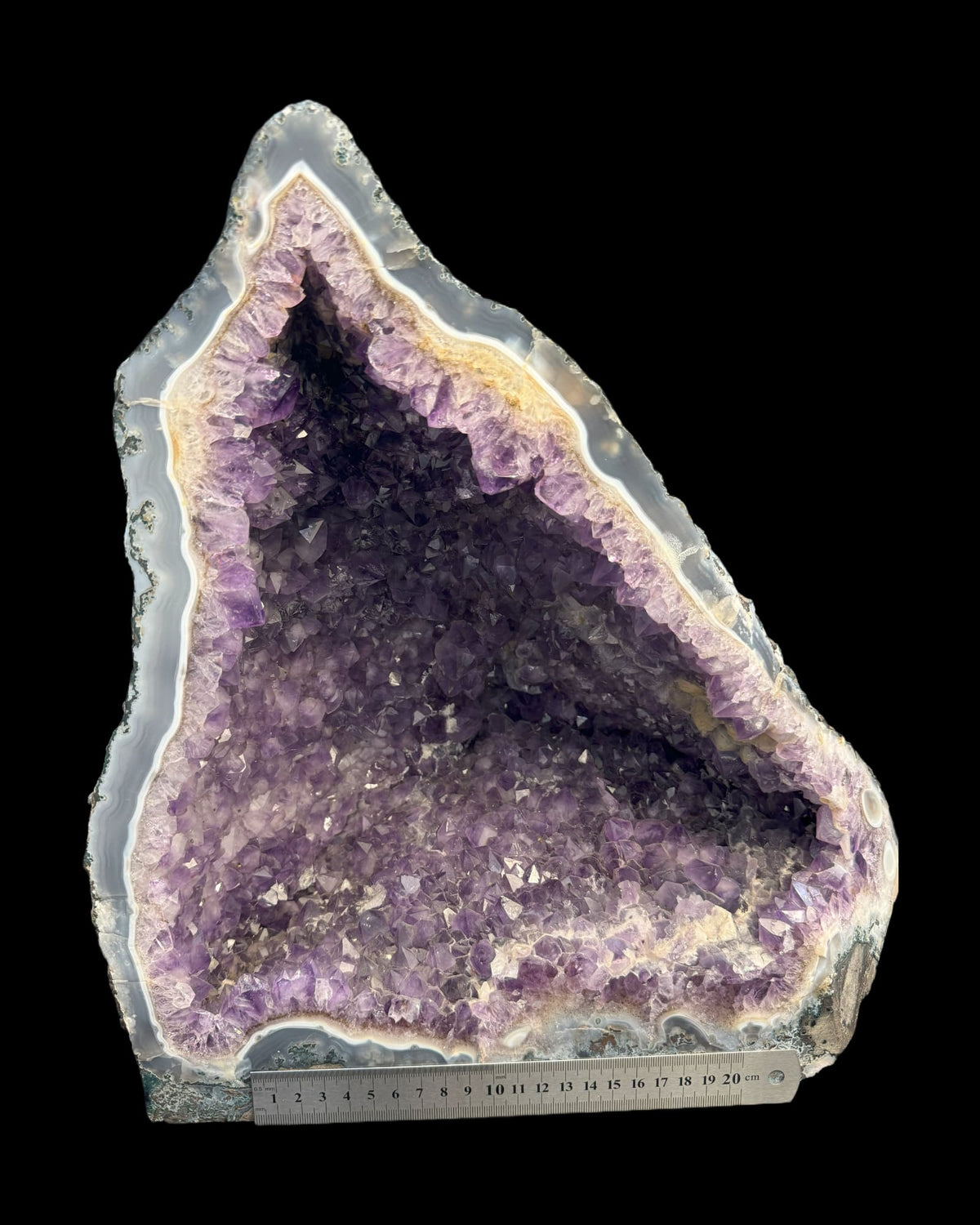 Violette Amethyst-Druse mit natürlichen Kristallspitzen, roh und unbehandelt – Amethyst kaufen bei Crystal Paradise