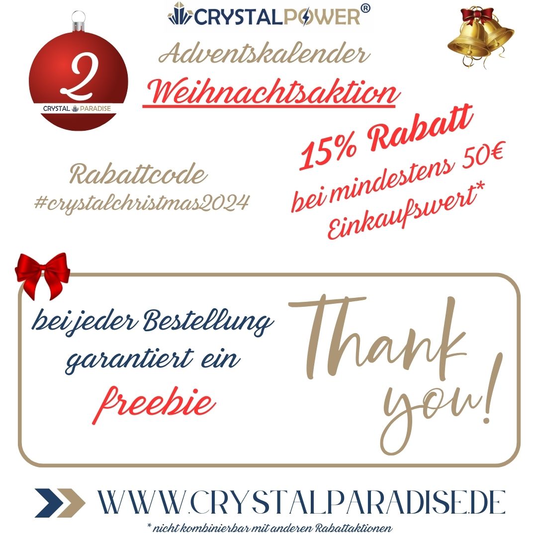 Weihnachtlich dekorierte Kristalle und Mineralien als festliches Kristalle Weihnachtsangebot bei Crystal Paradise