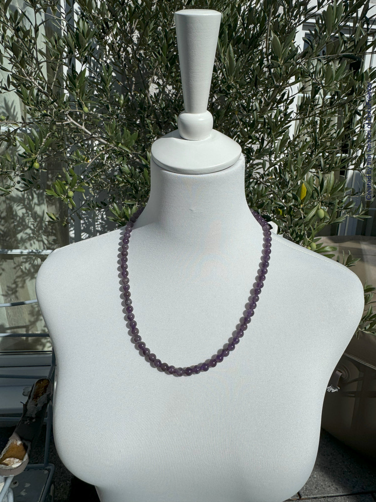 Kette aus Amethyst-Perlen 8 mm -verschiedene Längen - 1 Stück - crystal paradise