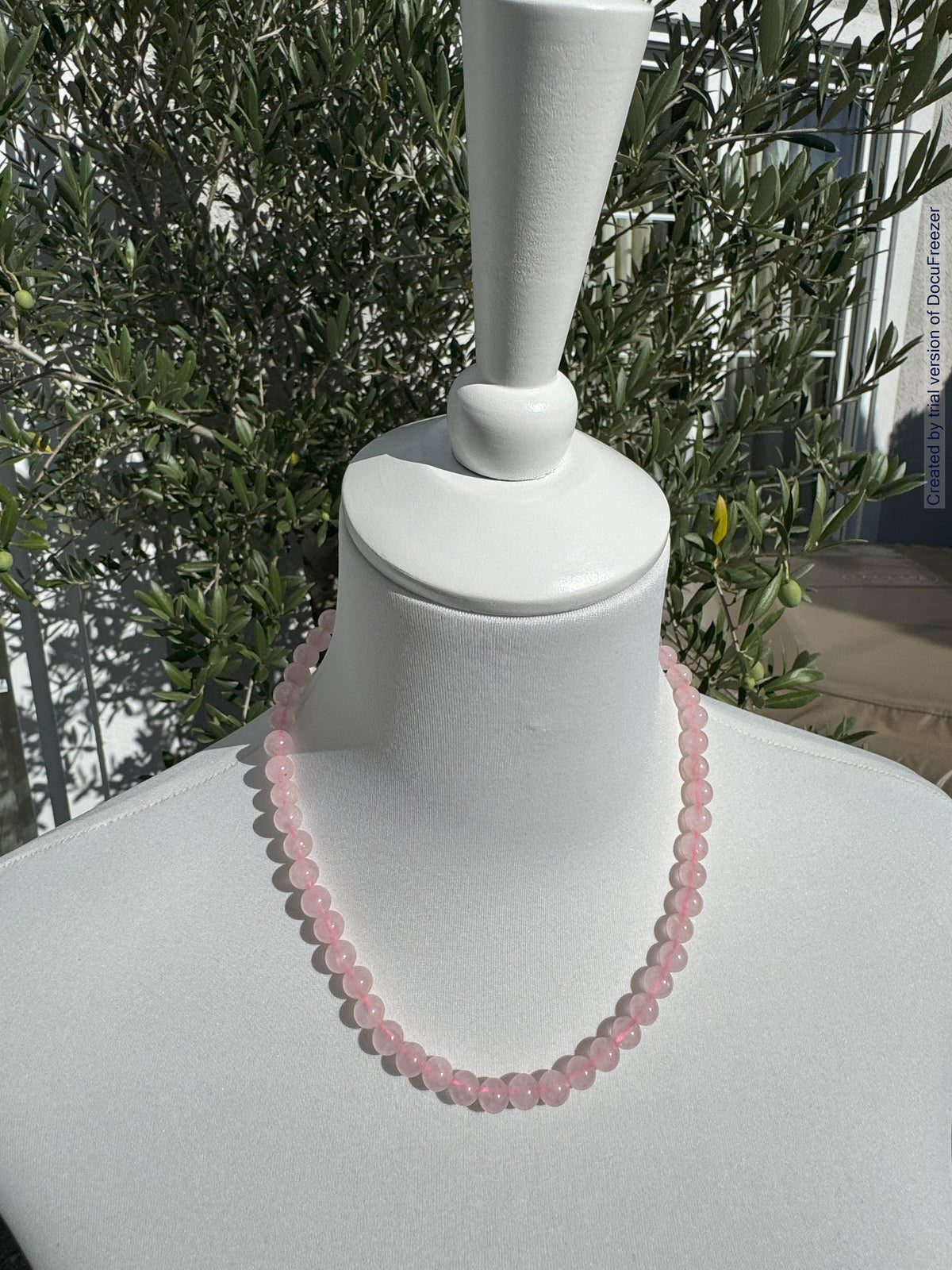 Kette aus Rosenquarz-Perlen 8 mm - verschiedene Längen - 1 Stück - crystal paradise
