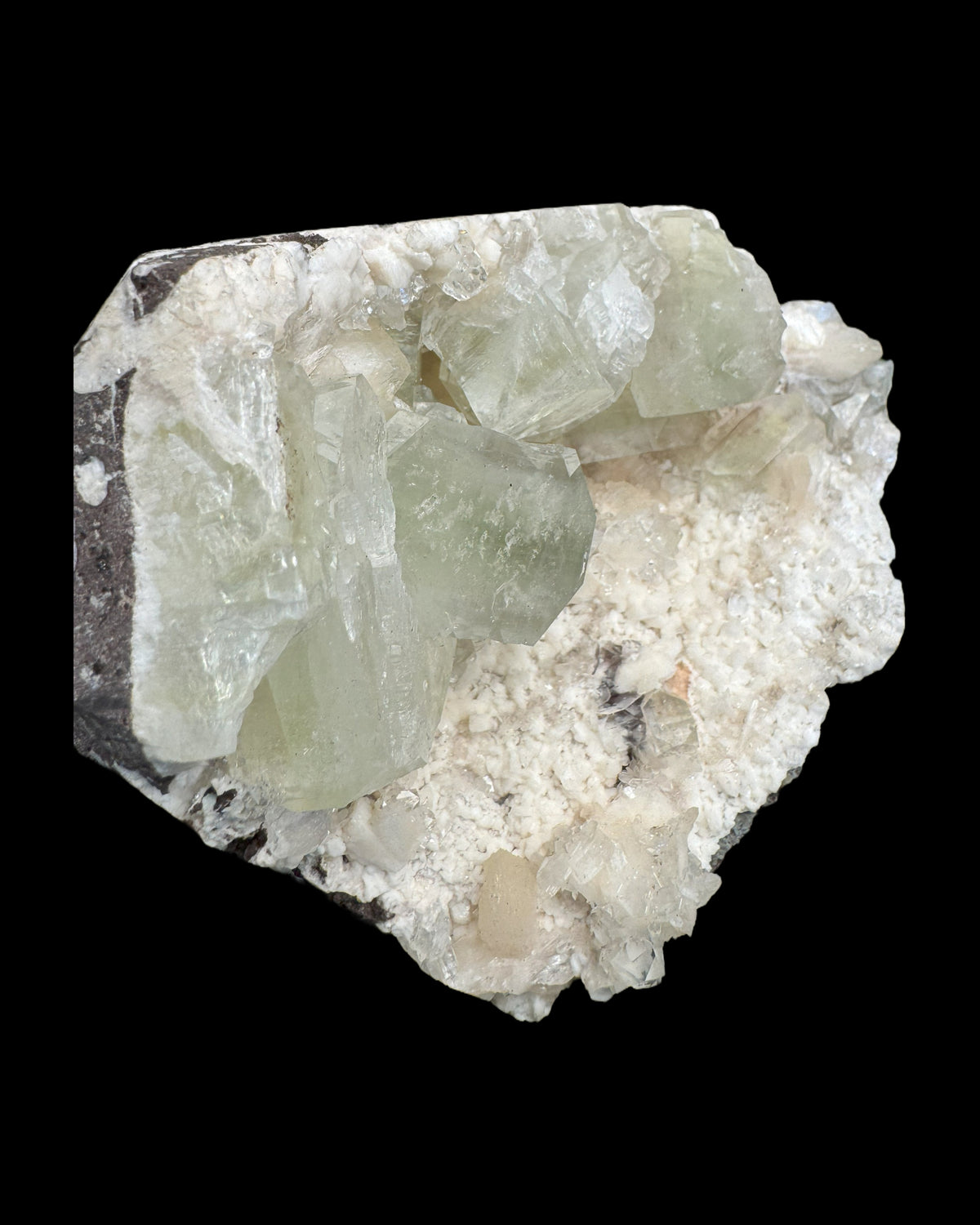 Grüner Apophyllit mit Stilbit L Cluster aus Maharashtra, Nashik pune, Indien (1033g) - crystal paradise