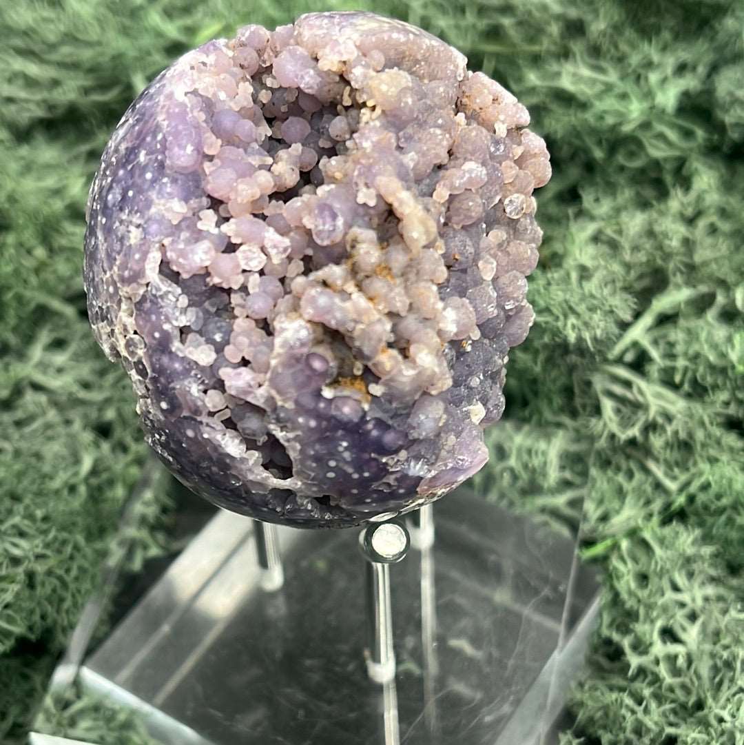 Deko: Trauben Achat Druzy Kugeln aus Indonesien (127g) - schönes violett, viele Druzys