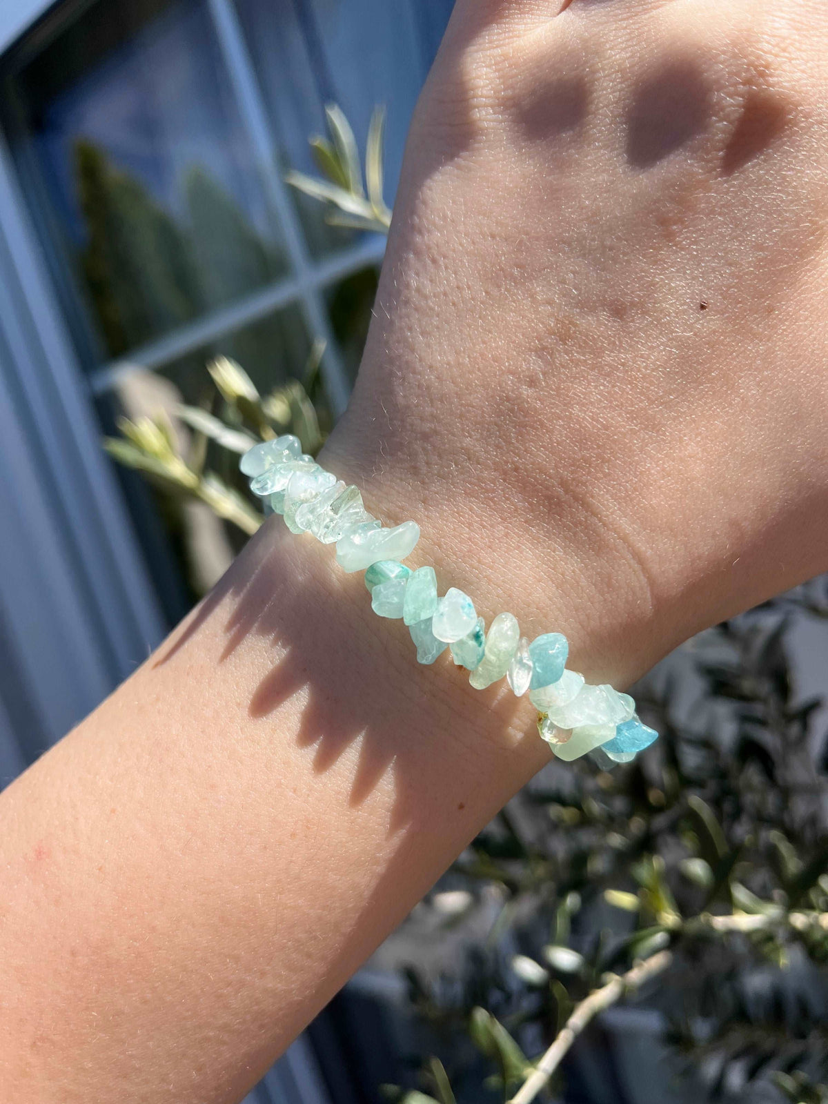 Armband aus Aventurin-Chipstone-Perlen - 10 Stück