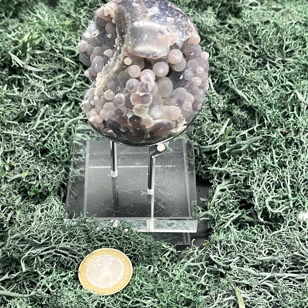 Deko: Trauben Achat Druzy Kugeln aus Indonesien (204g) - schönes violett, große Trauebn