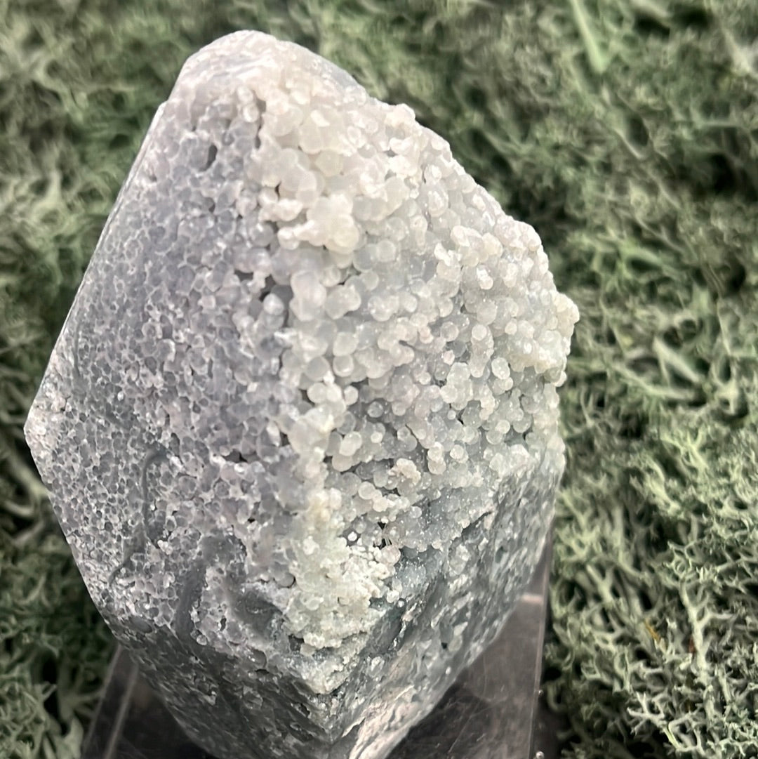 Trauben Achat Freeform aus Indonesien (267g) - schönes Blau - crystal paradise