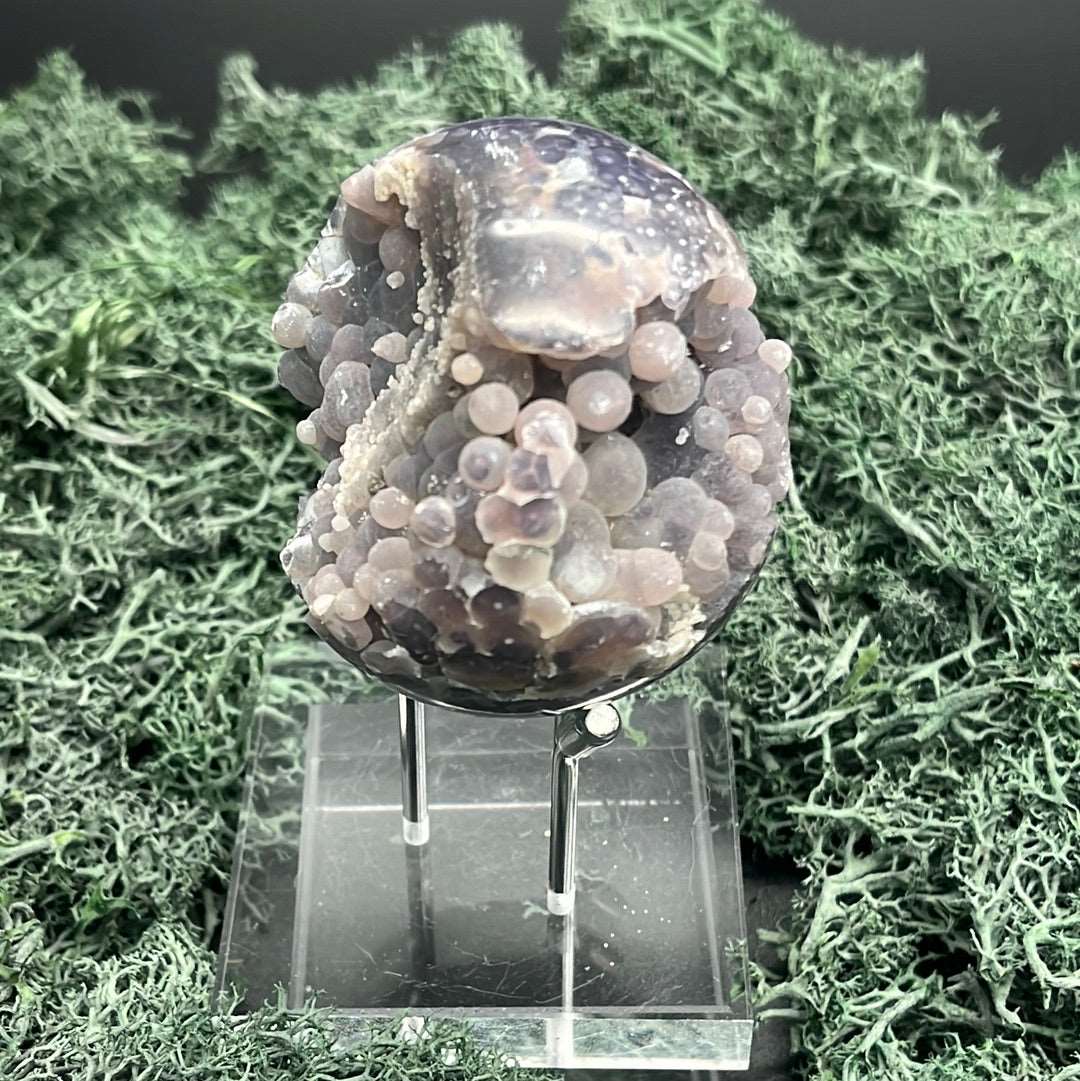 Deko: Trauben Achat Druzy Kugeln aus Indonesien (204g) - schönes violett, große Trauebn