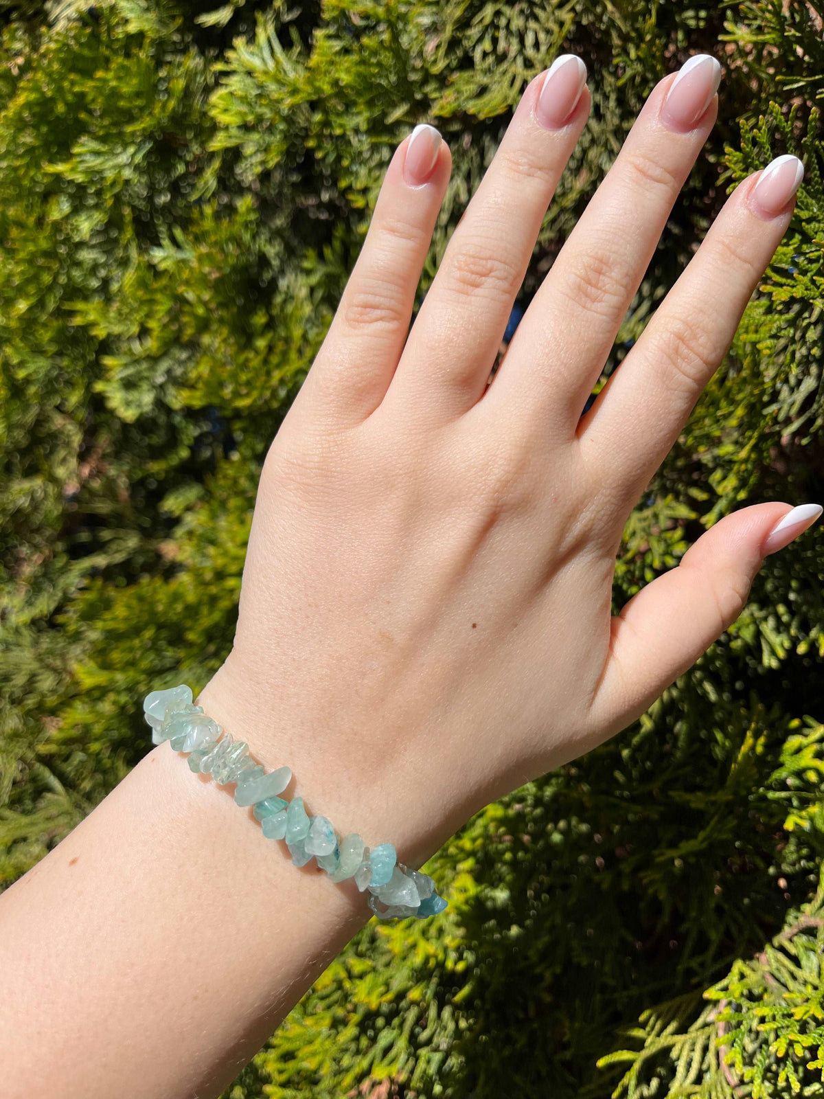Armband aus Aventurin-Chipstone-Perlen - 10 Stück