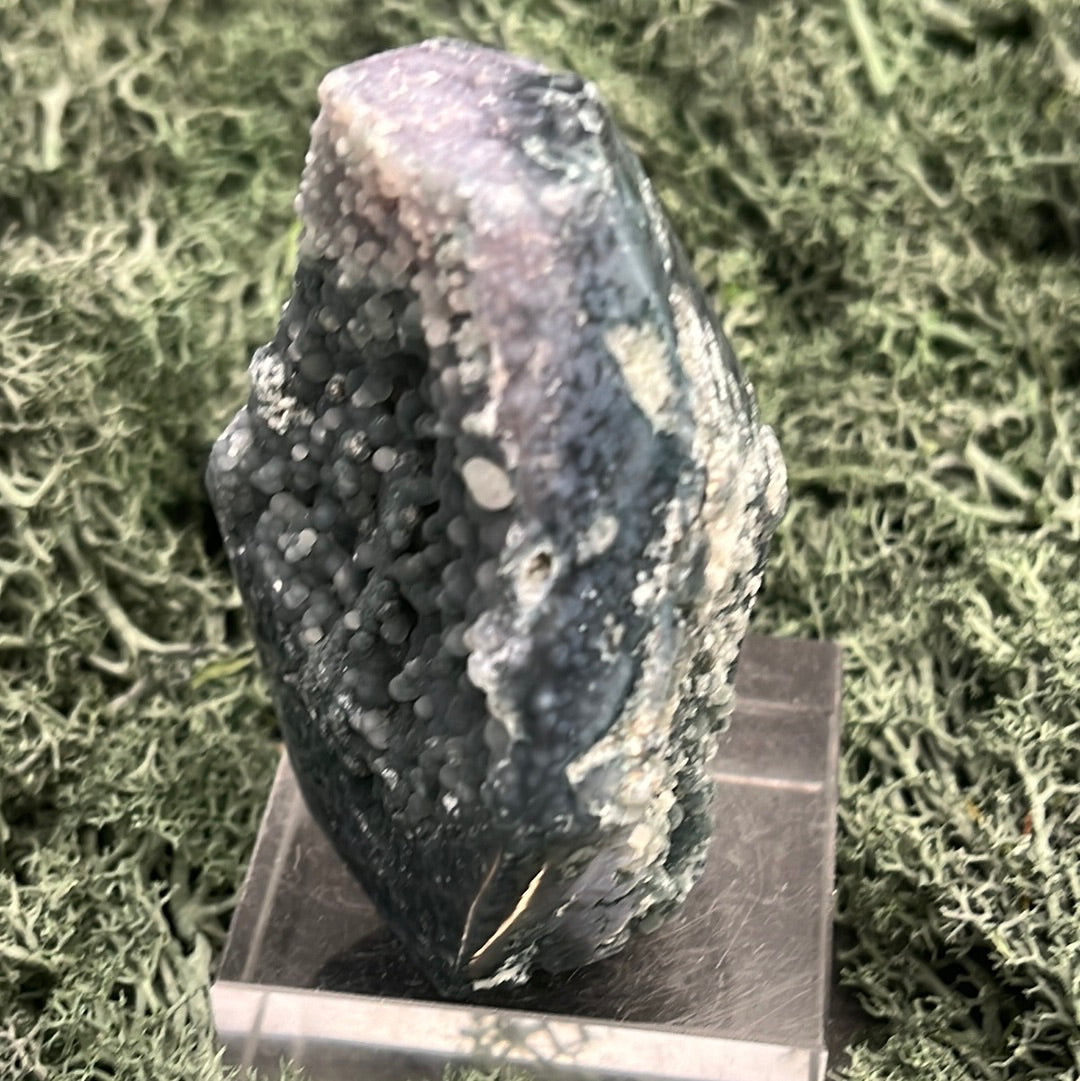 Trauben Achat Freeform aus Indonesien (181g) - schönes Blau - crystal paradise