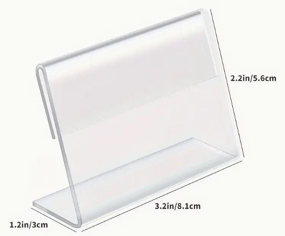 Klarer Acryl Rahmenständer (mittel) für Beschriftungen Vitrine - crystal paradise