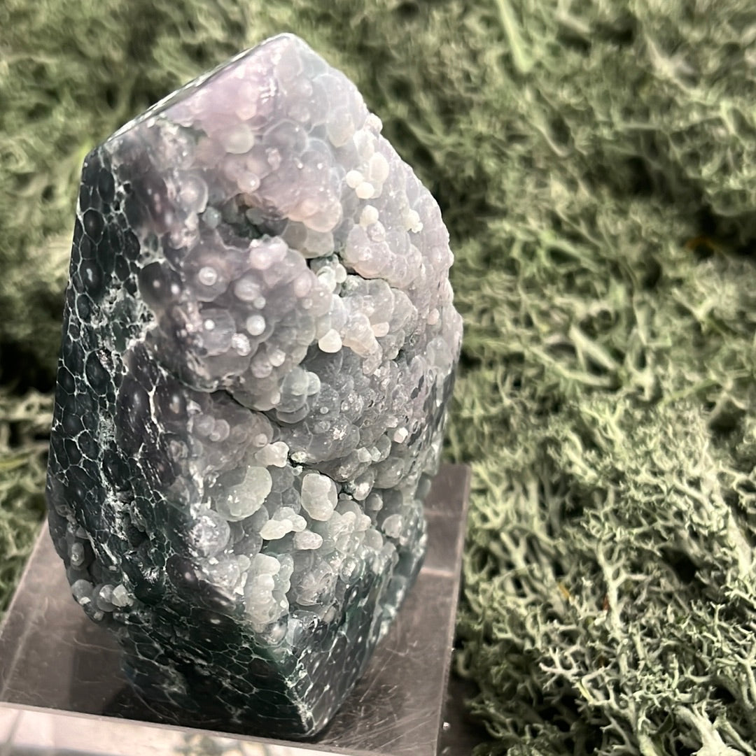 Trauben Achat Freeform aus Indonesien (150g) - schönes Blau - crystal paradise