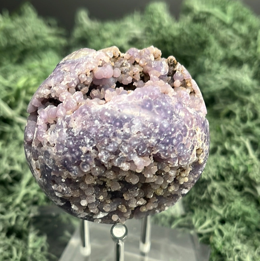 Trauben Achat Druzy Kugeln aus Indonesien (127g) - schönes violett, viele Druzys - crystal paradise
