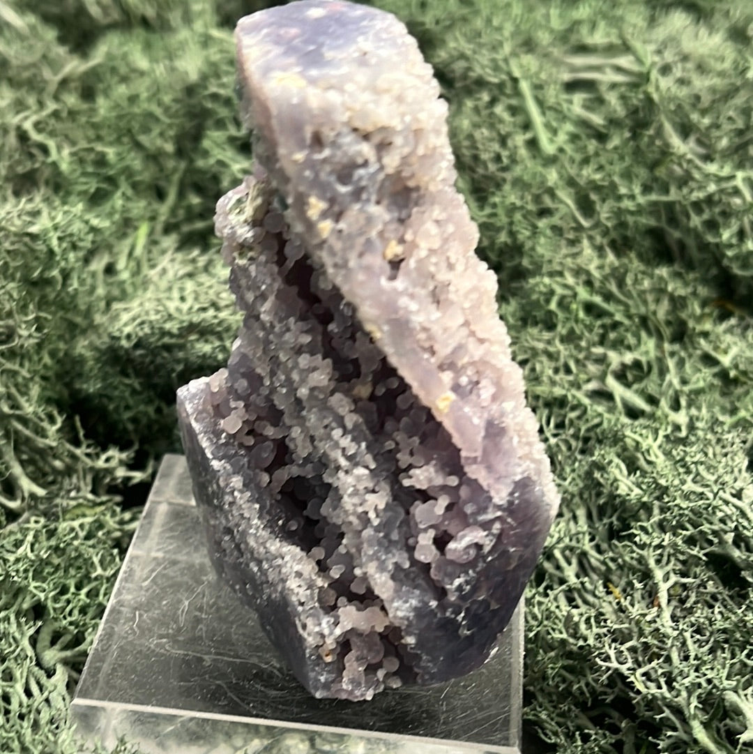 Trauben Achat Freeform aus Indonesien (107g) - schönes Violett und Druzys - crystal paradise
