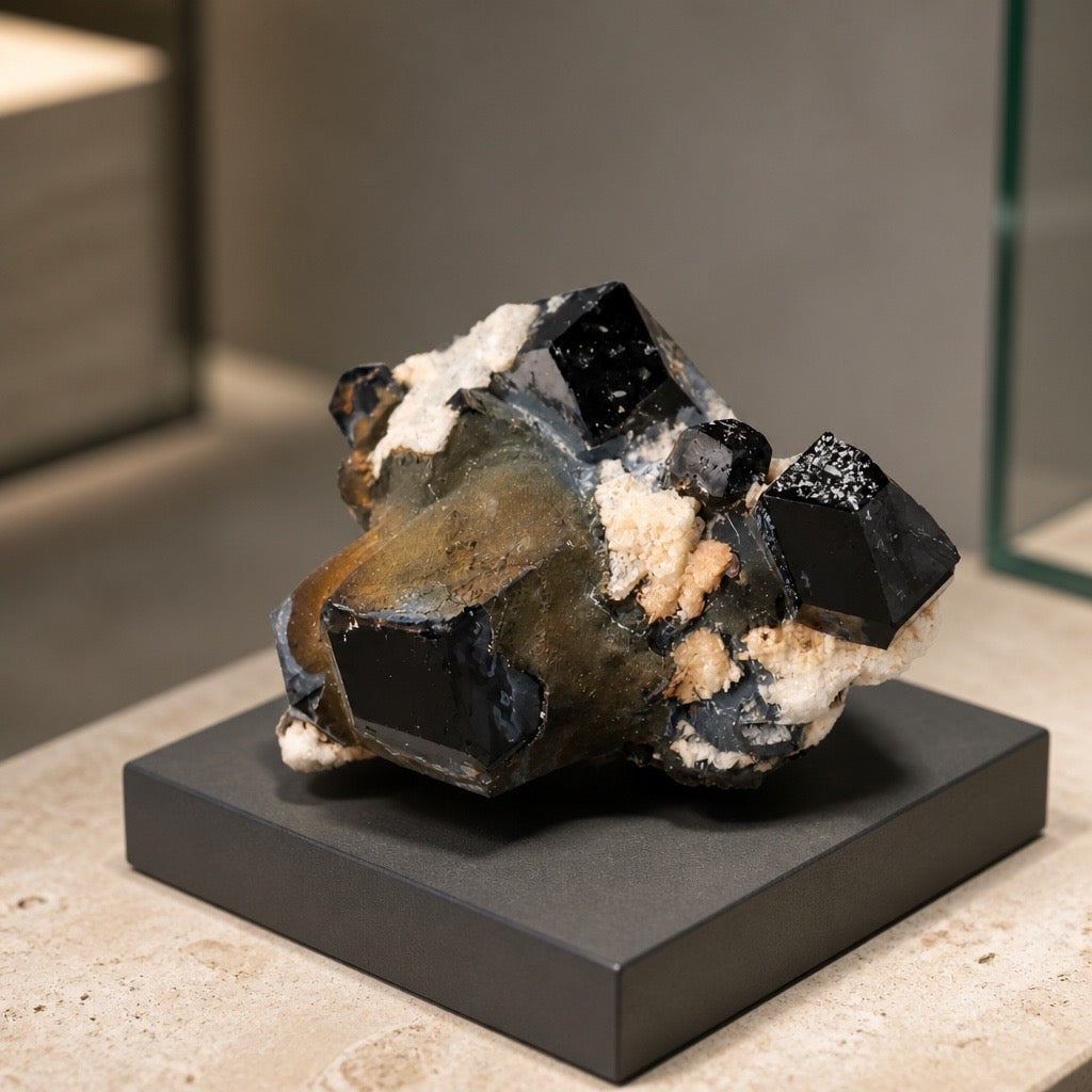 Schörl Turmalin mit Rauchquarz Namibia 15,6g Sammlerstück Ansicht 2