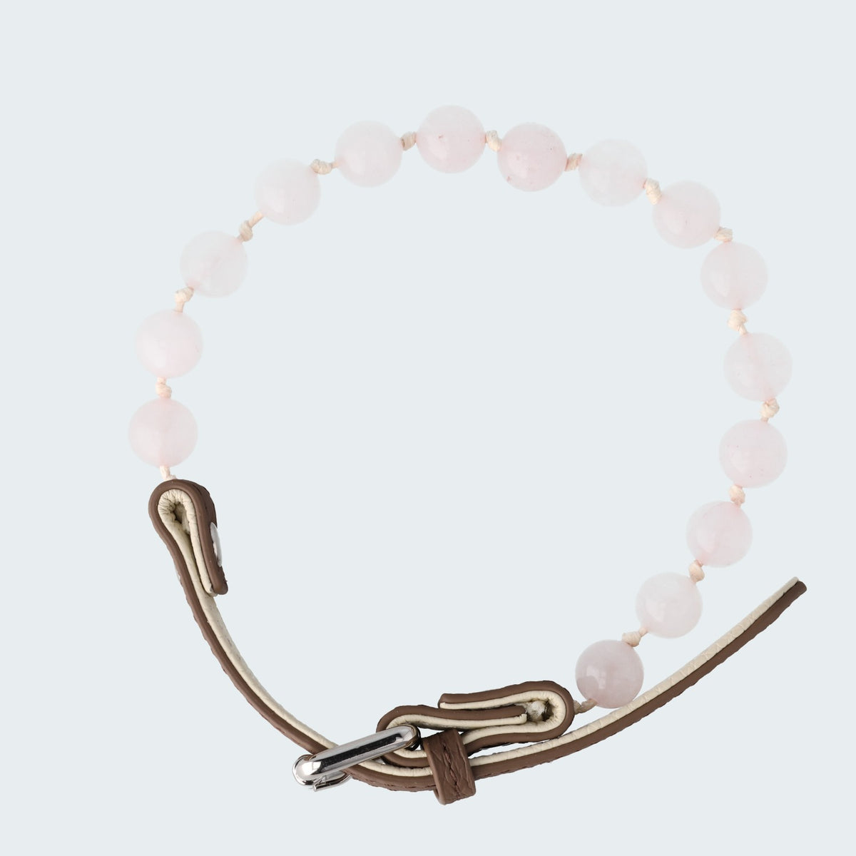 Rosenquarz–vertieft Bindung zwischen Hund und Hundeeltern - Hundehalsband crystalpower®