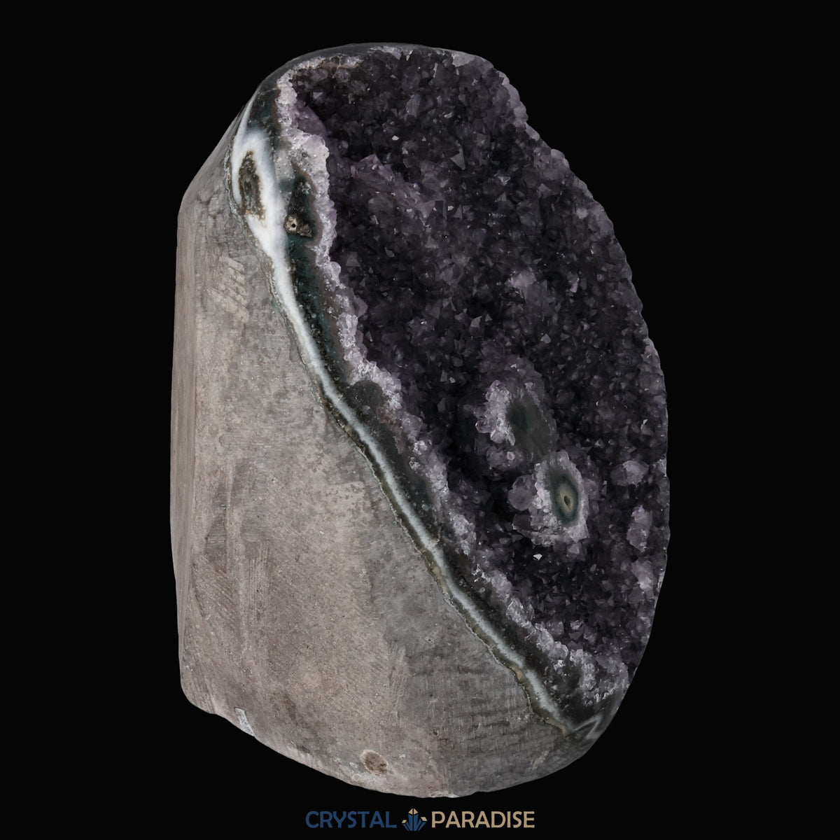 Achatisierte Amethyst Druse aus Uruguay (1010g) – Ansicht 9