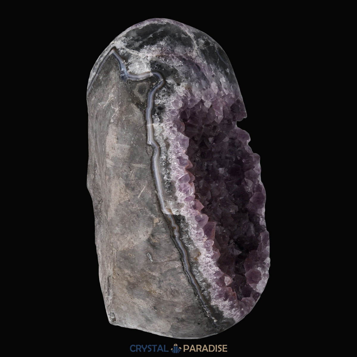 Achatisierte Amethyst Druse aus Uruguay (762g) – Ansicht 8