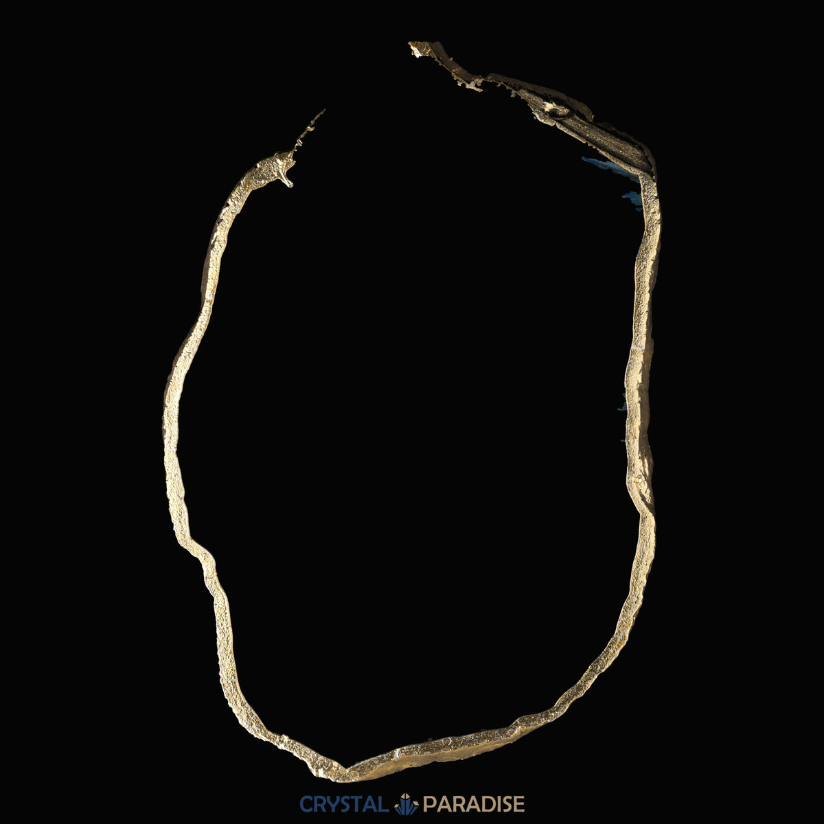 Achatscheibe blau-weiss mit Goldrand – Ansicht 6