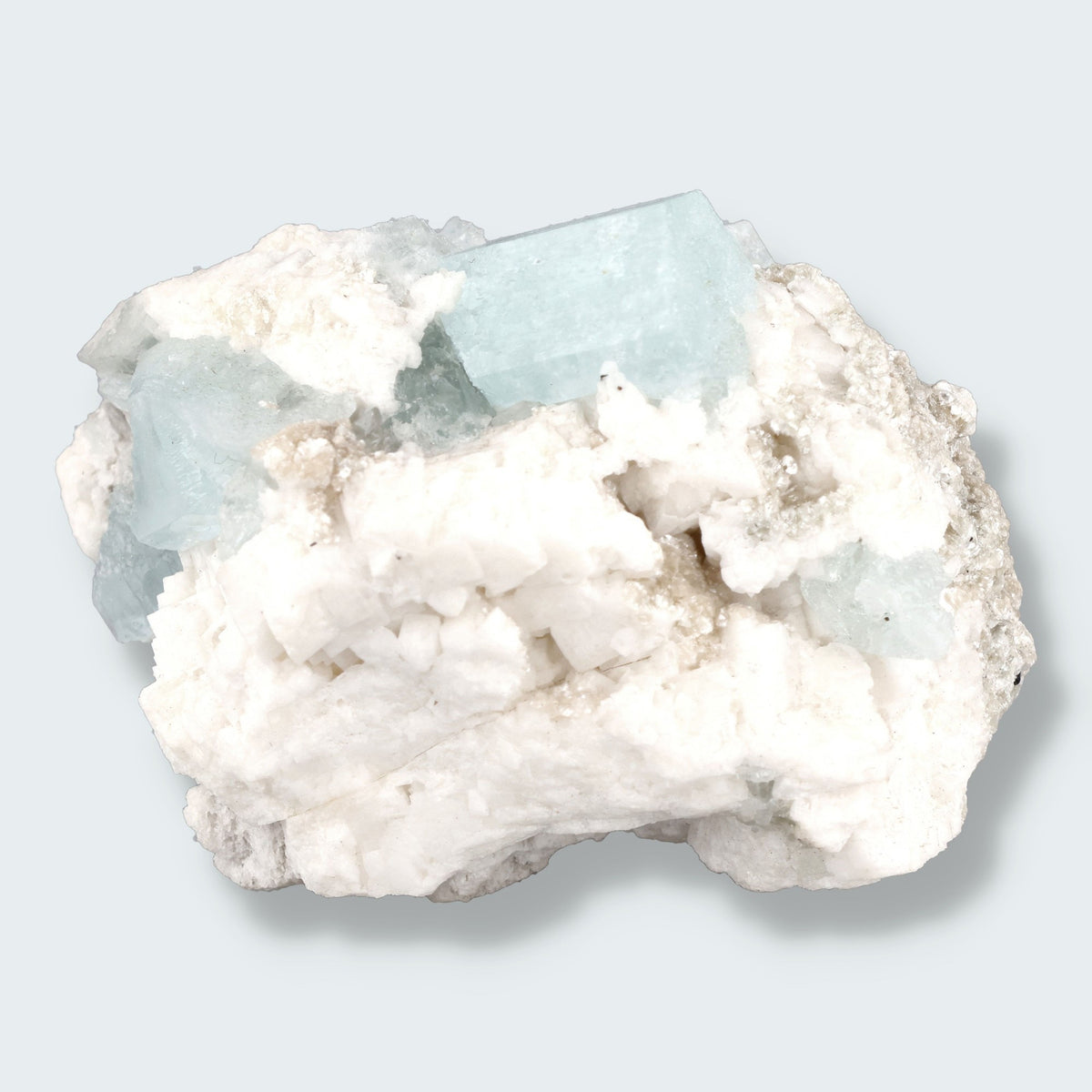 Aquamarin Handstufe auf Feldspat aus Pakistan (197g) – Ansicht 2