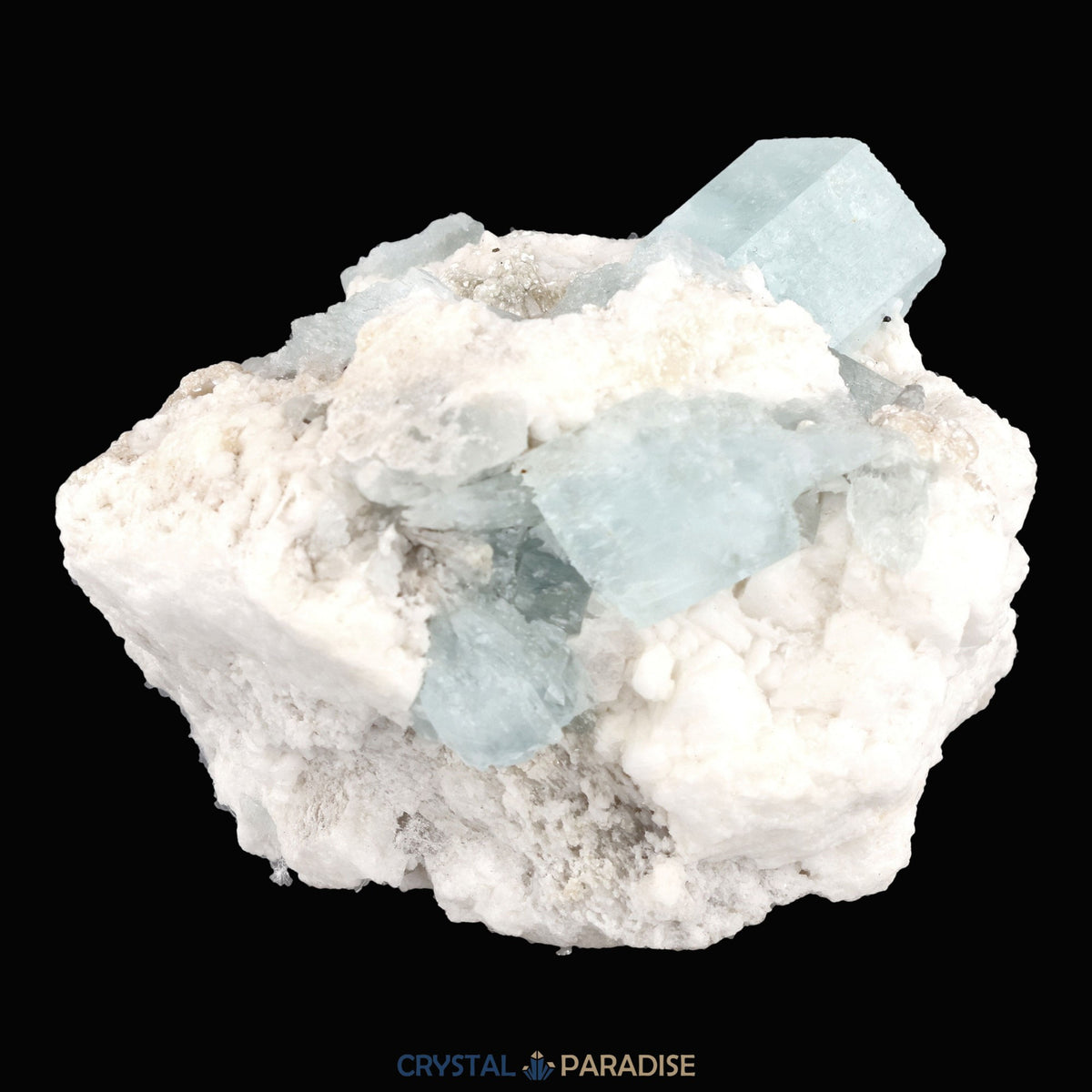 Aquamarin Handstufe auf Feldspat aus Pakistan (197g) – Ansicht 9