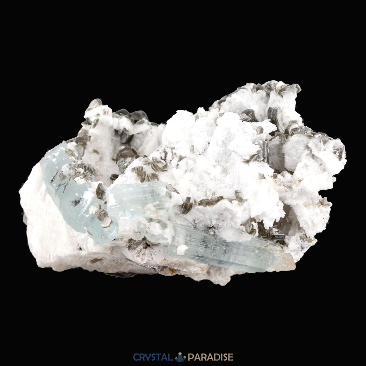 Aquamarin Kristall auf Feldspat aus Pakistan (59g) – Ansicht 4