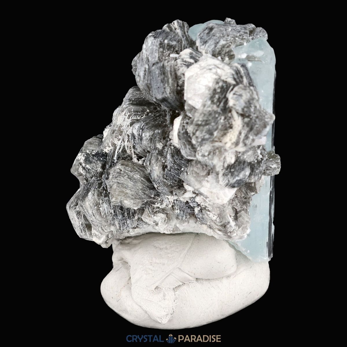 Aquamarin Stufe auf Feldspat aus Pakistan (44g) – Ansicht 8