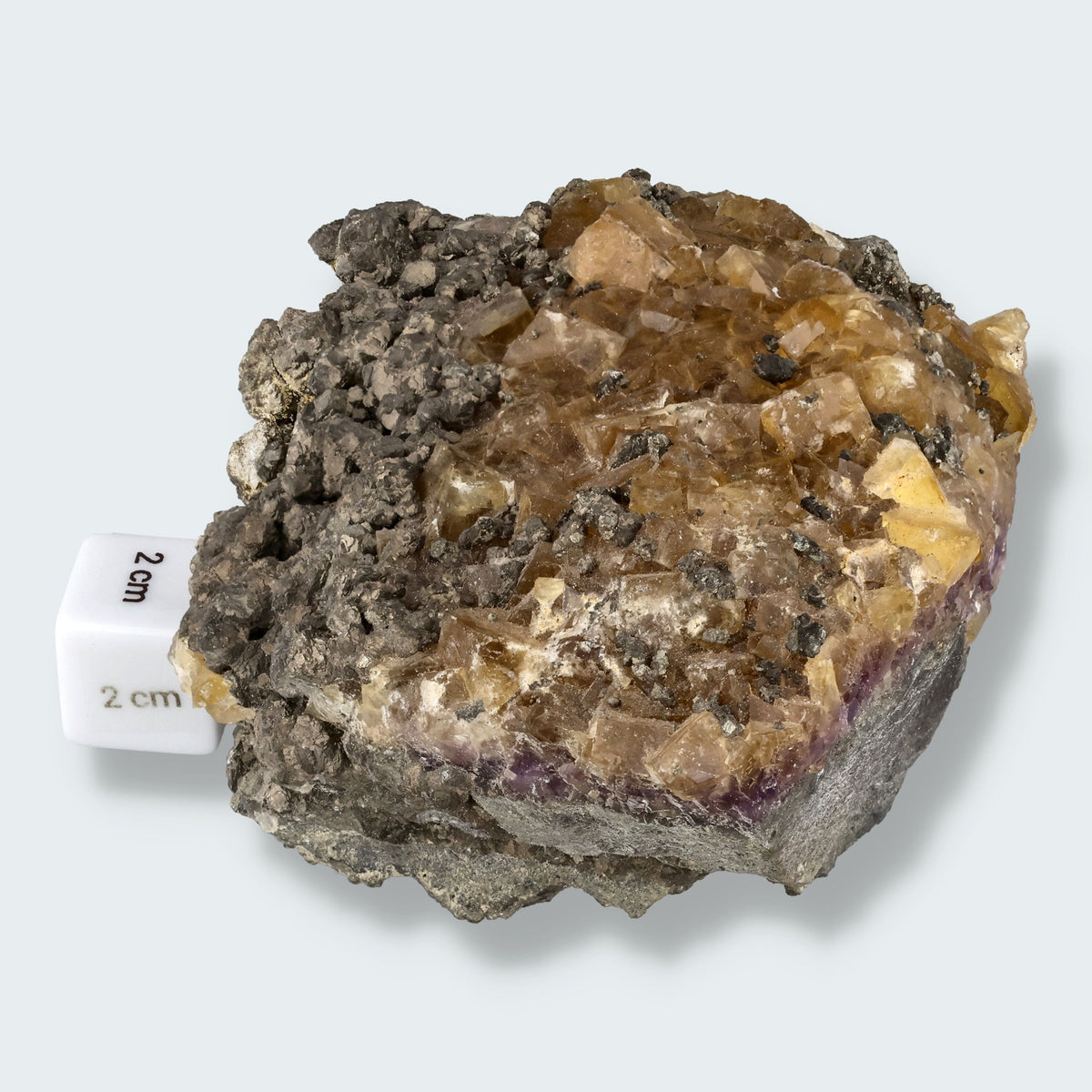 Gelber Fluorit mit Pyrit aus Asturien, Spanien (1128g) – Ansicht 3