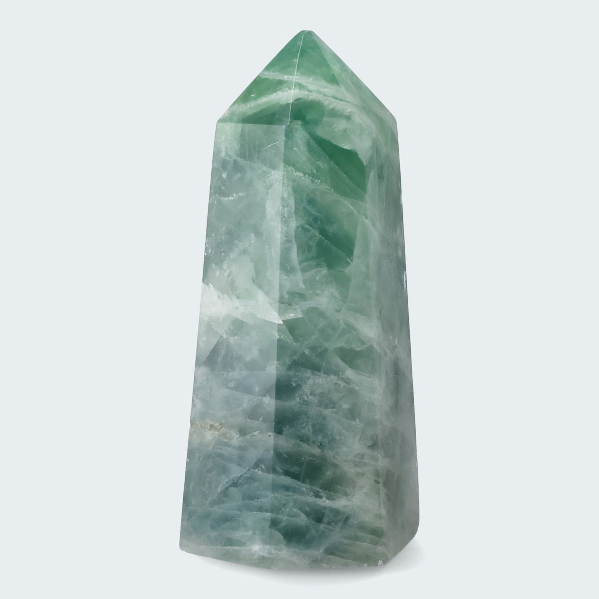 Grüner Fluorit Obelisk aus der inneren Mongolei (708g) – Ansicht 2