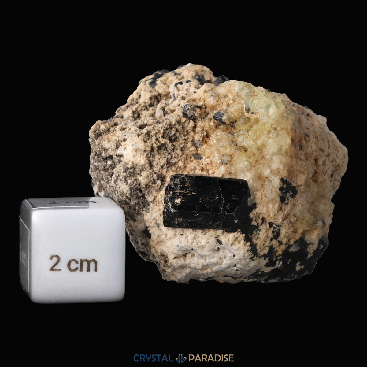 Hyalith (UV Reaktiv) und Schörl Turmalin aus Namibia (164g) – Ansicht 5