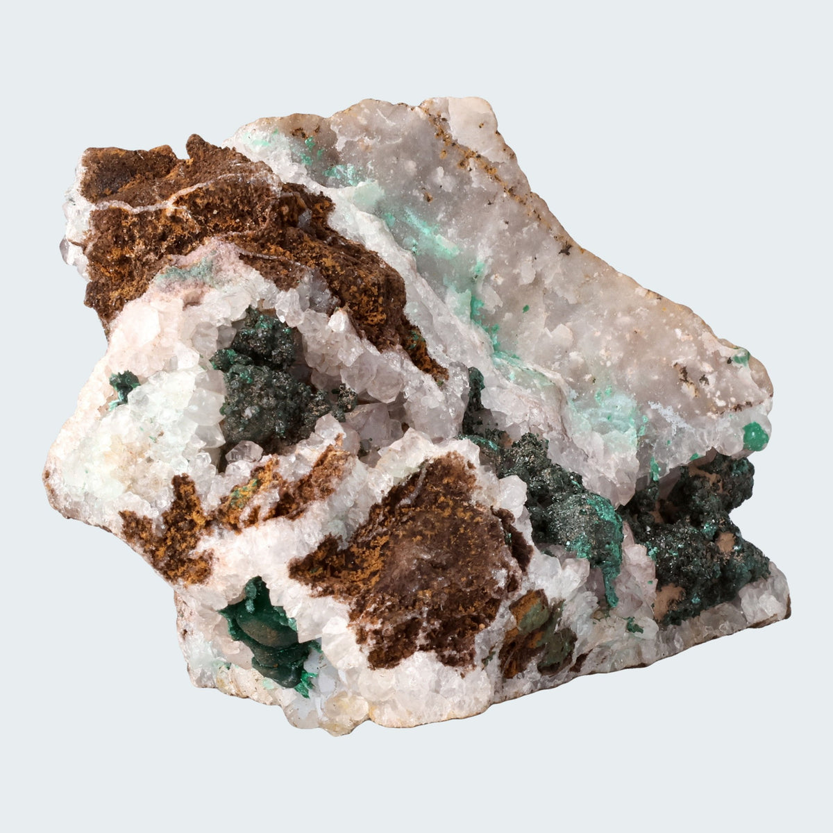 Malachit in Kongo Quarz mit Dolomit Matrix aus Kambove, Kongo (274g) – Ansicht 3