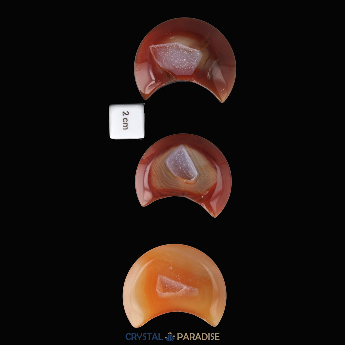 Mond aus rotem Karneol Achat – Ansicht 5