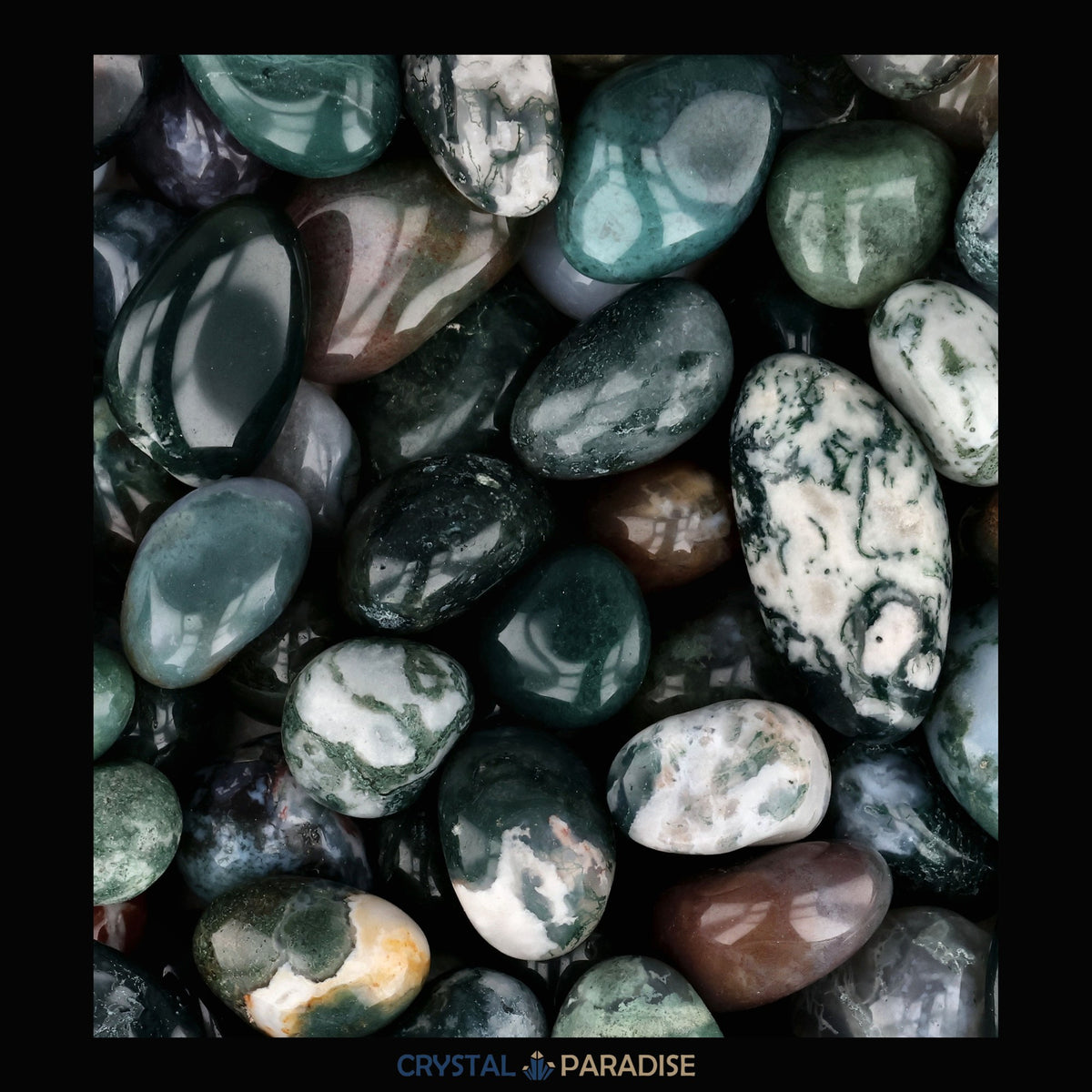 Moosachat Trommelsteine – Ansicht 7