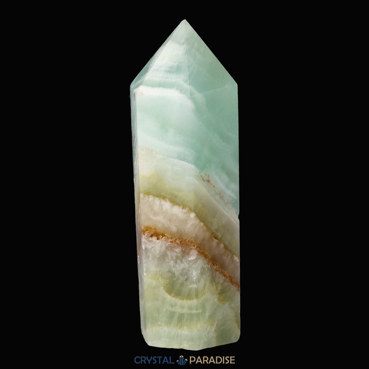 Pistazien Calcit Obelisk – Ansicht 8