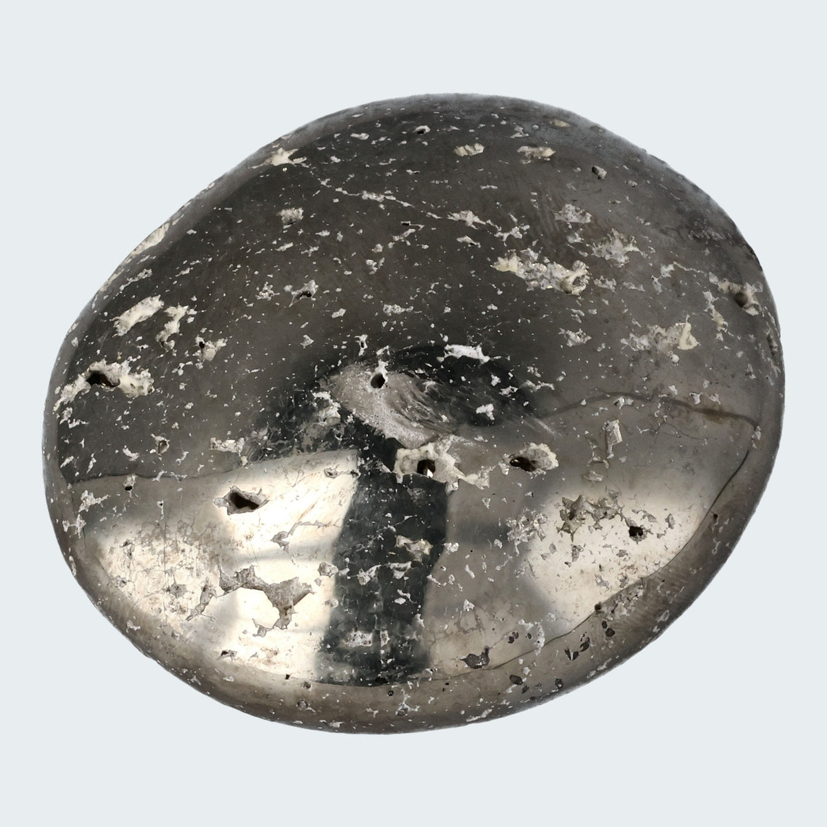 Pyrit Druzy Handschmeichler aus Huánuco, Peru (ca. 5,5 cm) – Ansicht 2