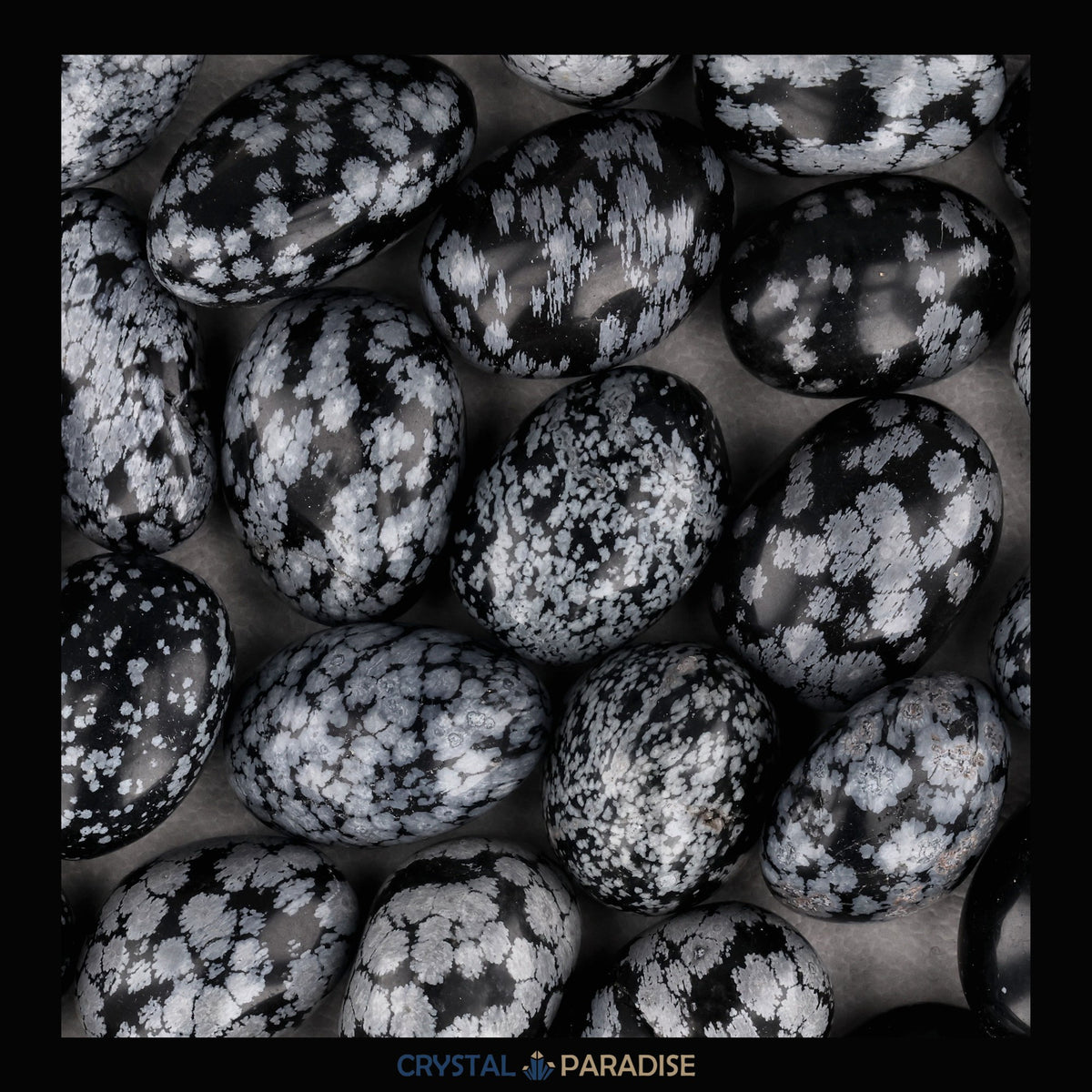 Schneeflocken Obsidian Trommelsteine – Ansicht 4
