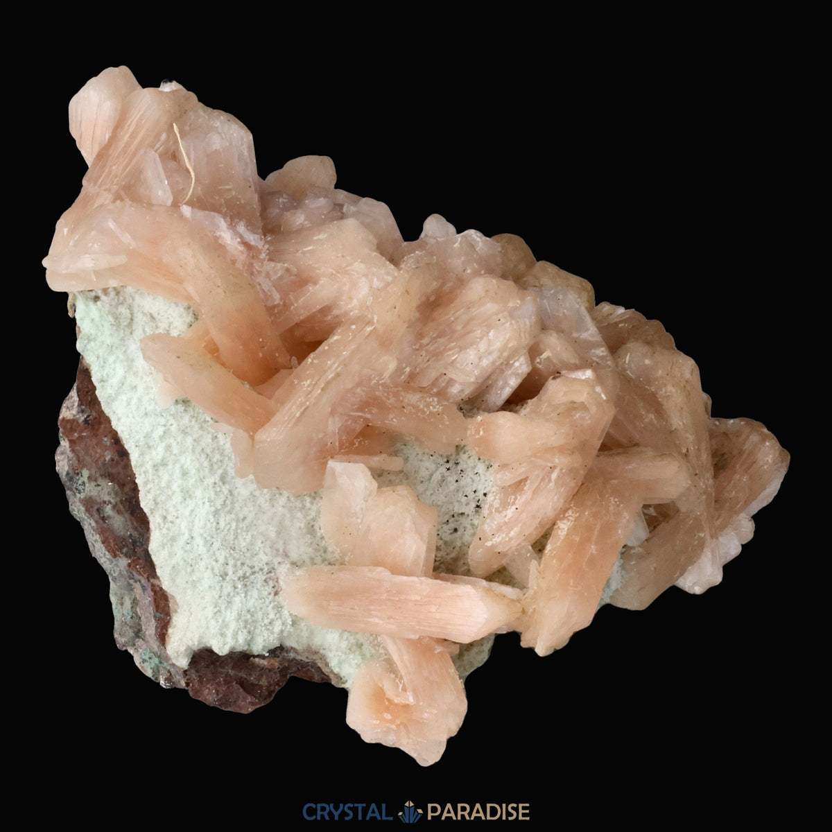 Stilbit Cluster Handstufe auf Zeolith aus Indien (194g) – Ansicht 8