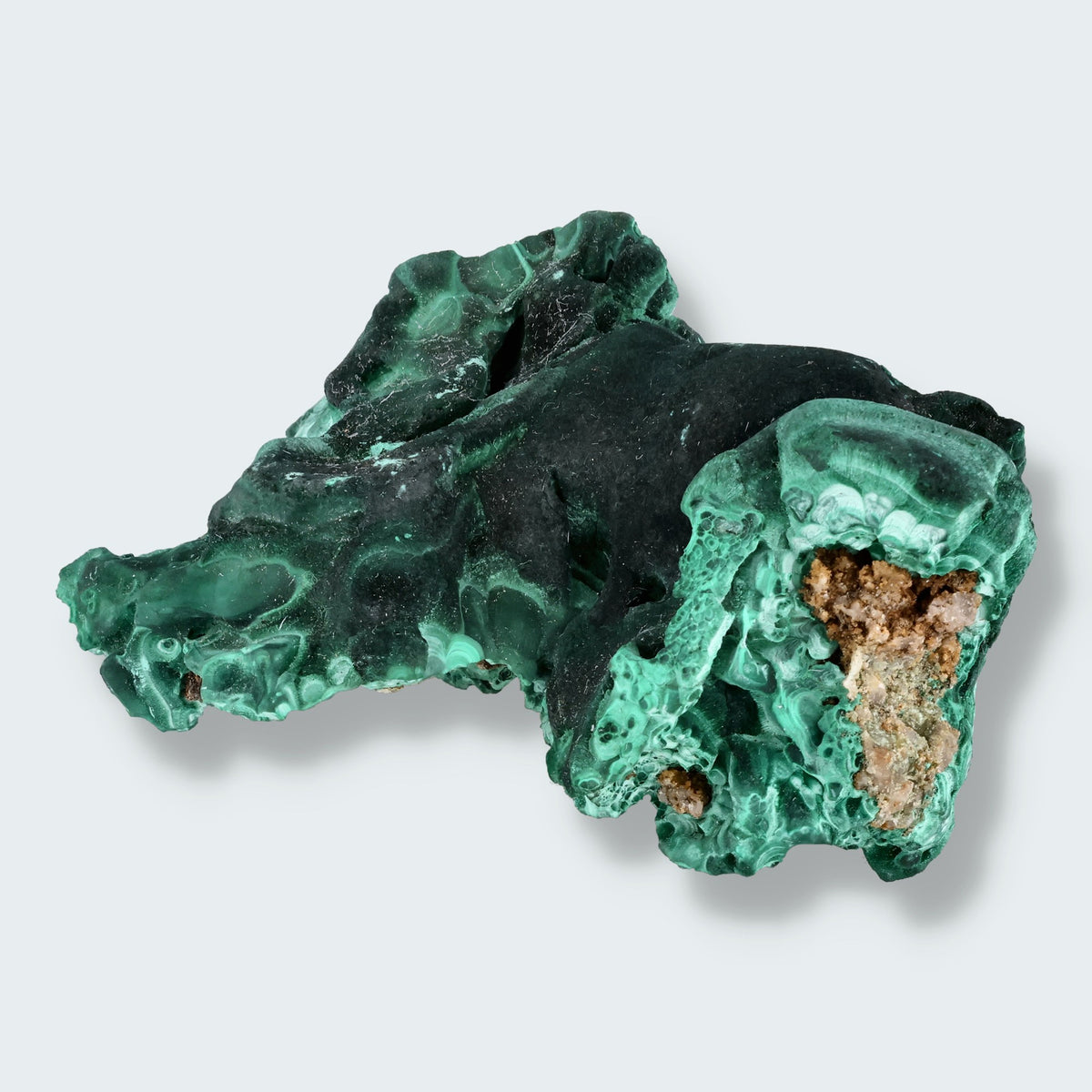 Velvet Samt Malachit Stufe aus der Tantara Mine, Kongo (343g) – Ansicht 2
