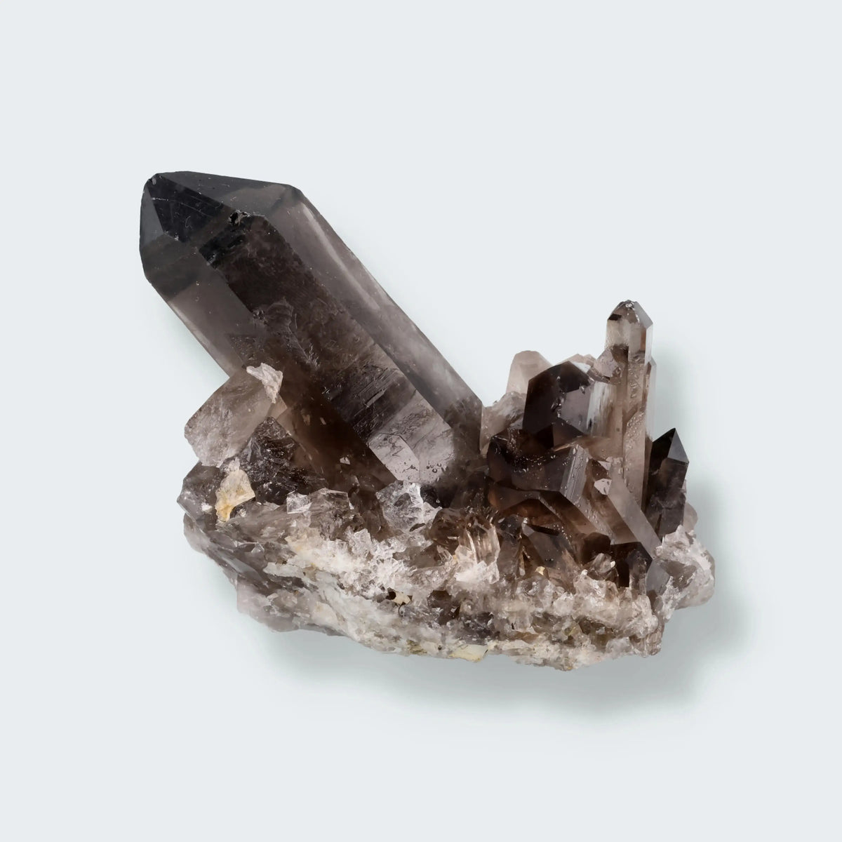 Rauchquarz Handstufe aus Brasilien (412g) - bestrahlt