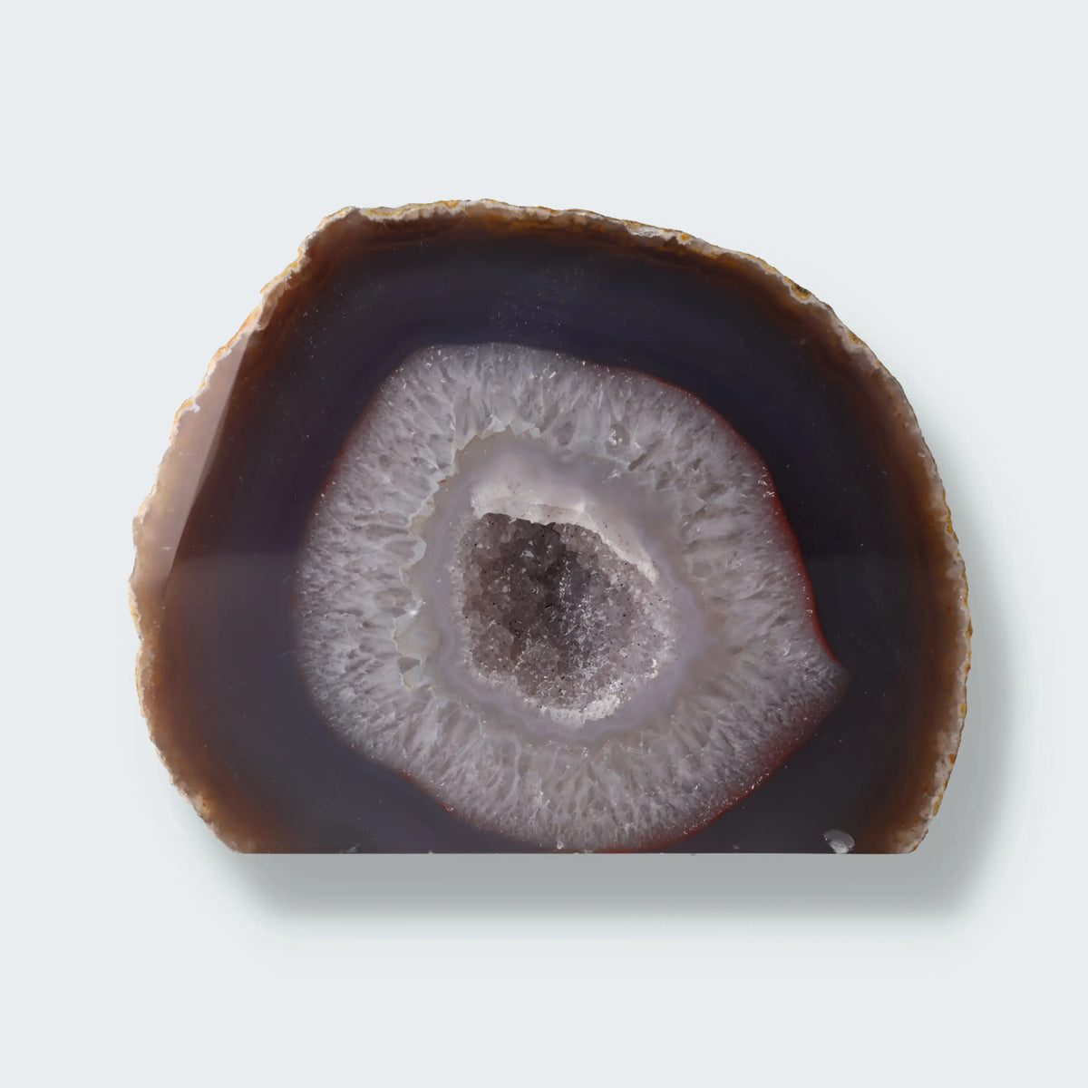 Achat Kristallhöhle Sammler – natürliche Achatgeode 1563g mit violett-weißen Kristallkammern