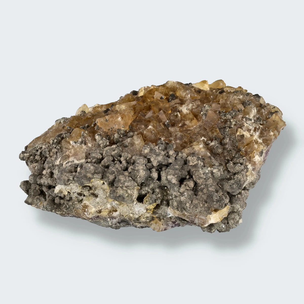 Gelber Fluorit mit Pyrit aus Berbes, Spanien (1128g)