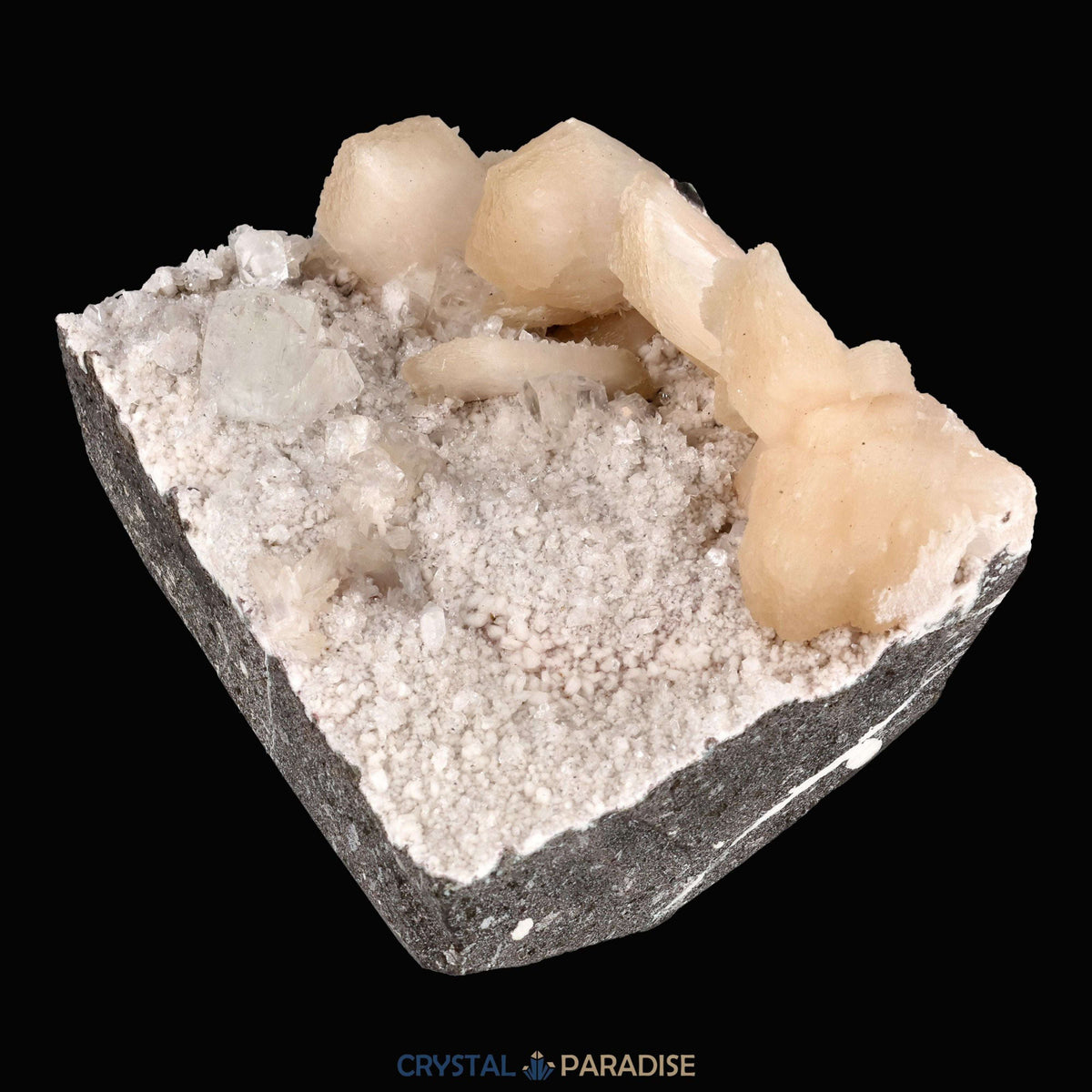 Apophyllit Stilbit Cluster aus Indien (517g) - crystal paradise