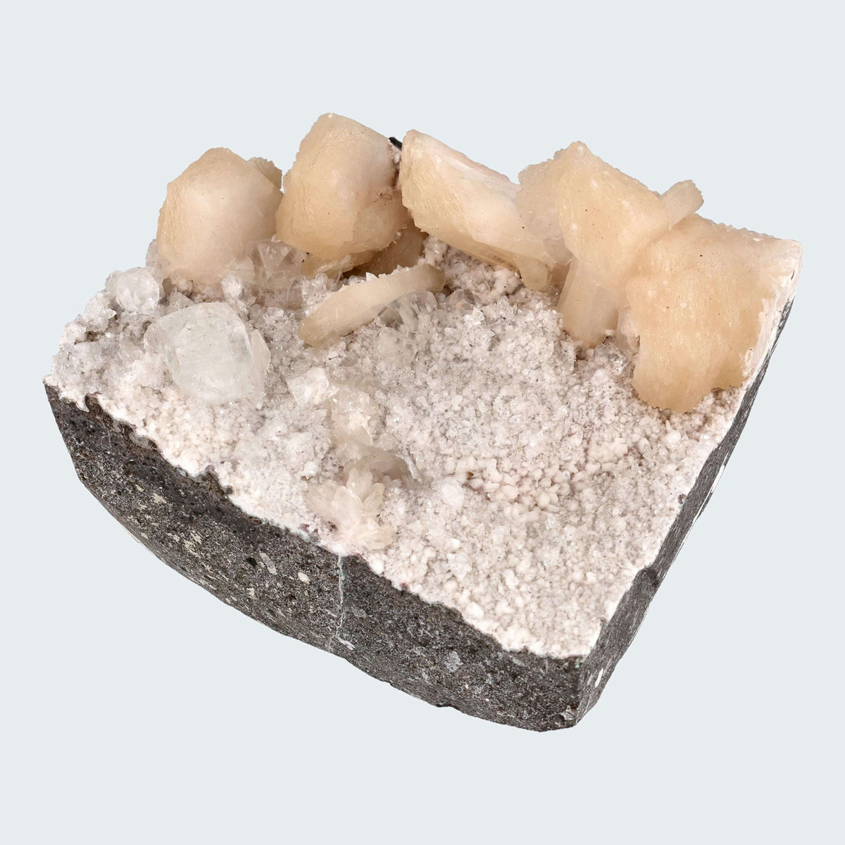 Apophyllit Stilbit Cluster aus Indien (517g) - crystal paradise