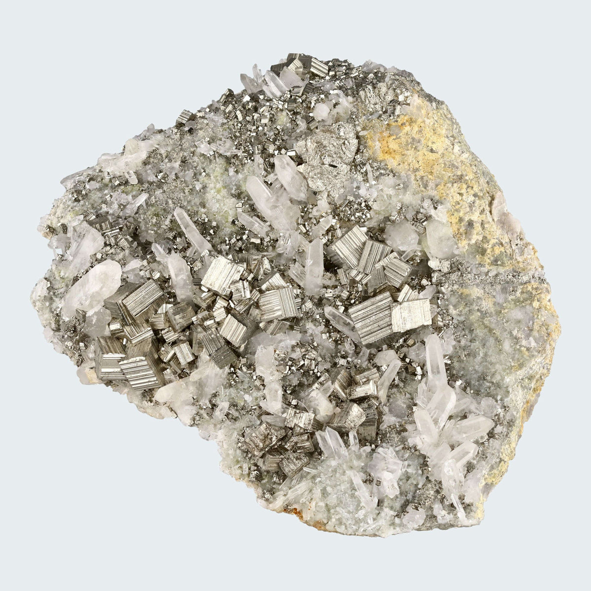 Pyrit an Bergkristall aus Indonesien (2066g) - crystal paradise