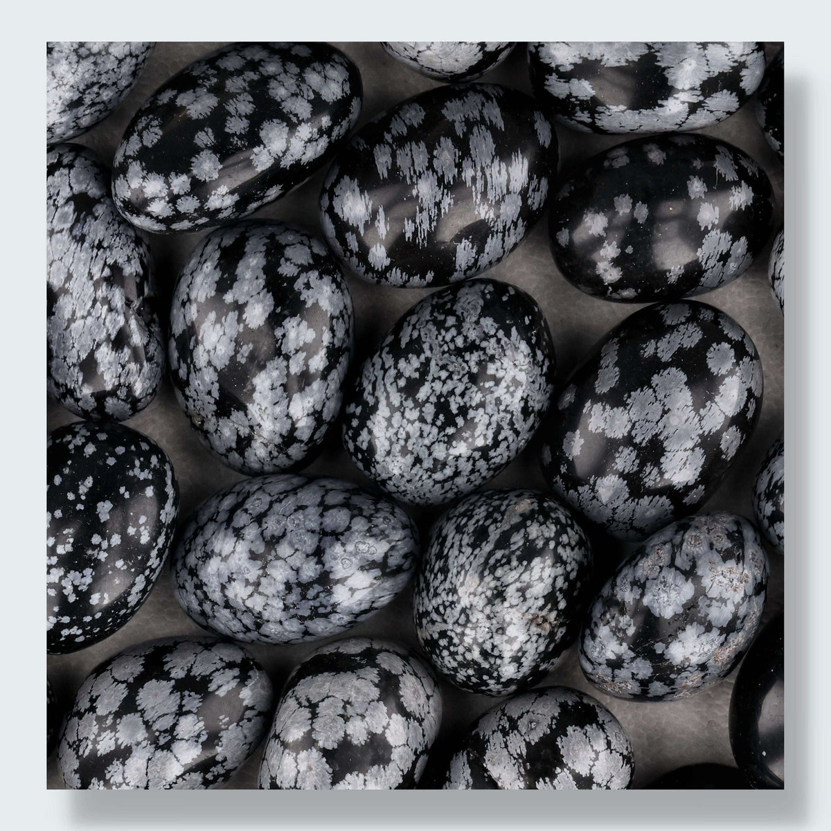Schneeflocken Obsidian Trommelsteine