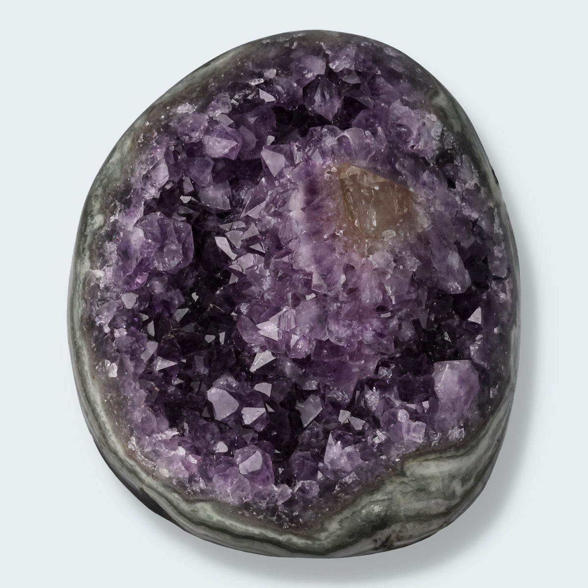 Achatisierte Amethyst Druse aus Uruguay (455g)