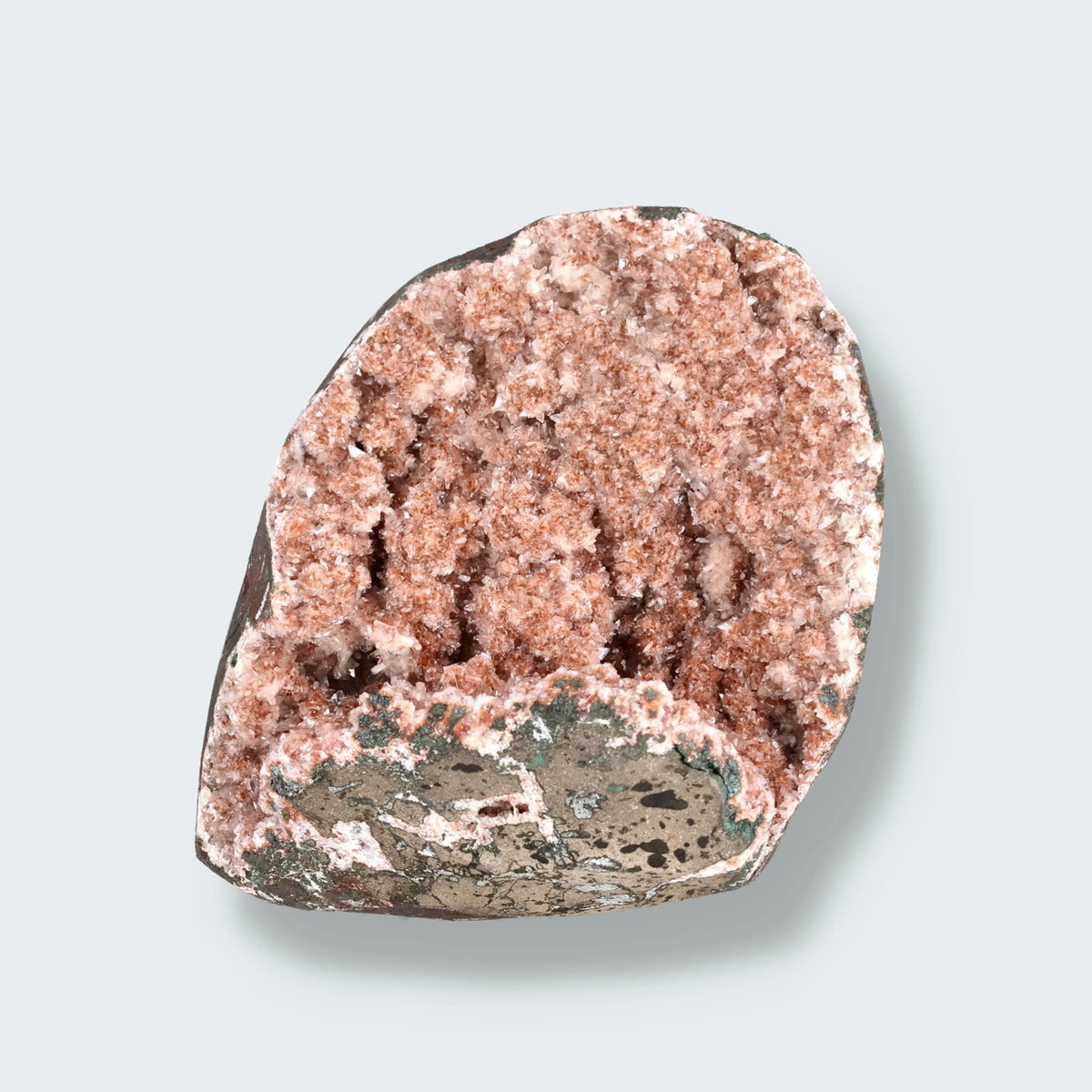 Red Heulandit Geode aus Indien (516g)