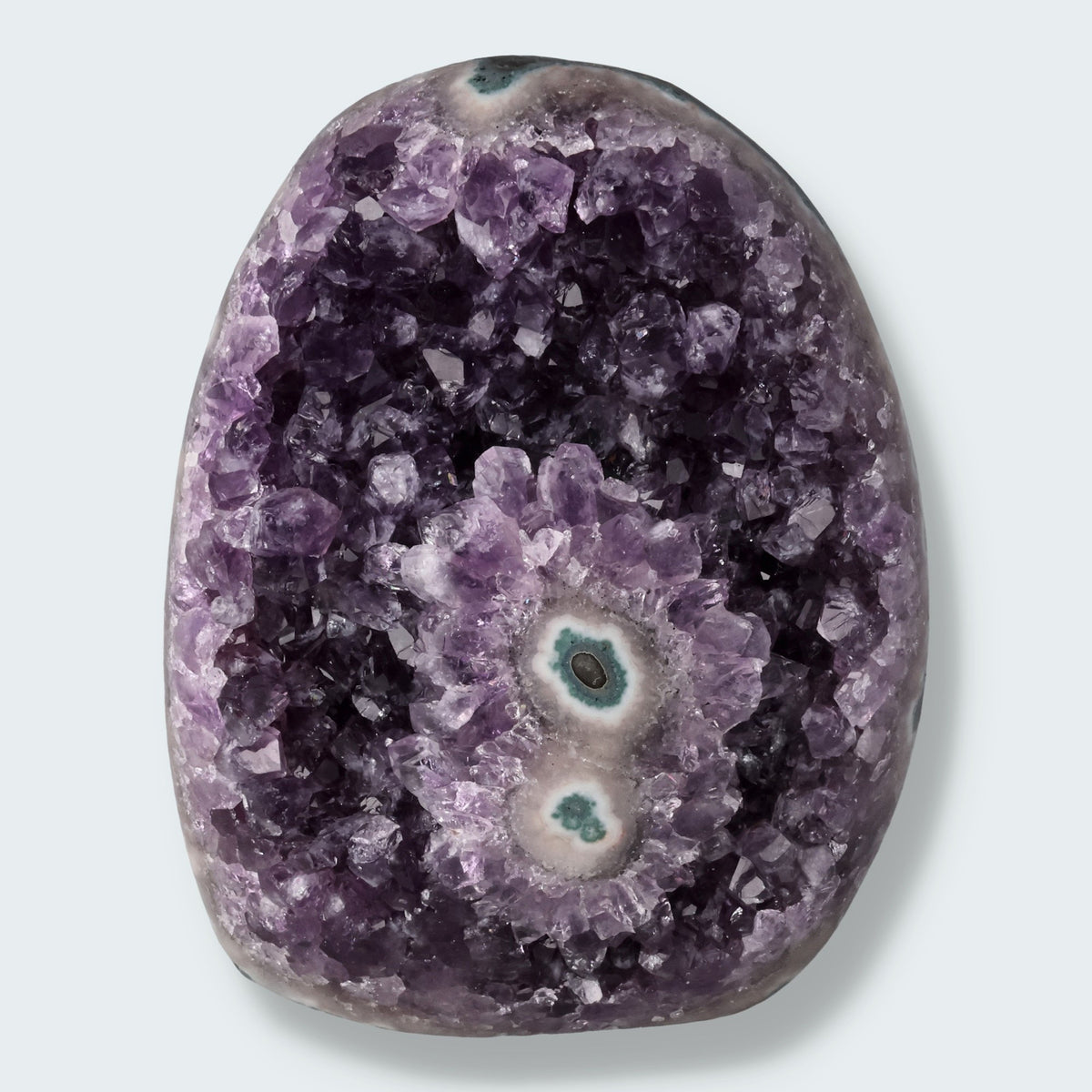Achatisierte Amethyst Druse aus Uruguay (602g)