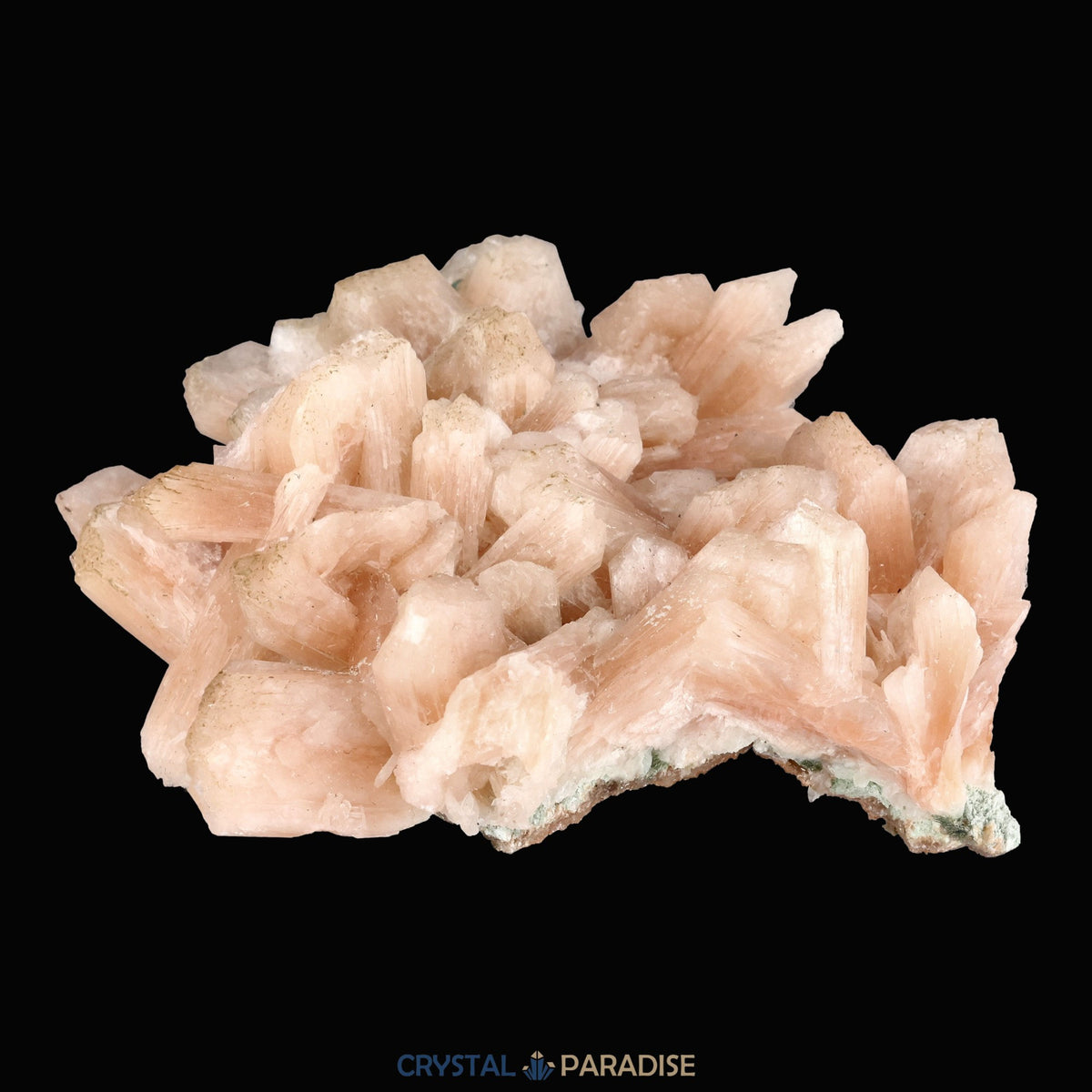 Stilbit Insel auf Zeolith aus Indien - Handstufe - 1 Stück - crystal paradise