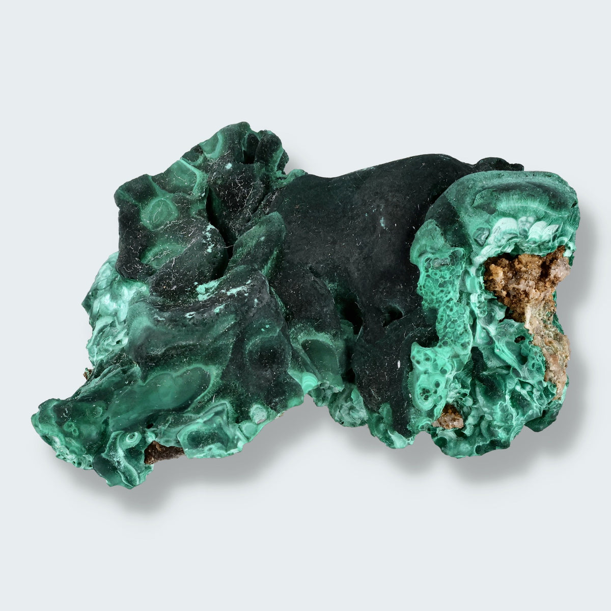 Velvet / Samt Malachit Stufe aus der Tantara Mine, Kongo (343g)