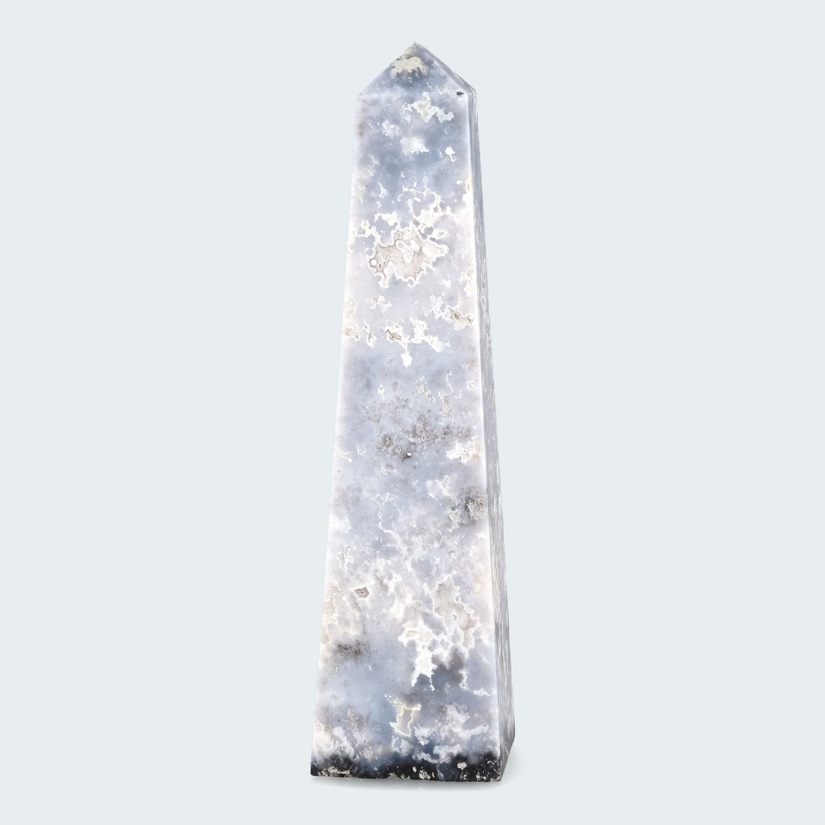 Obelisk aus Blue Pacific Achat (250-350g)