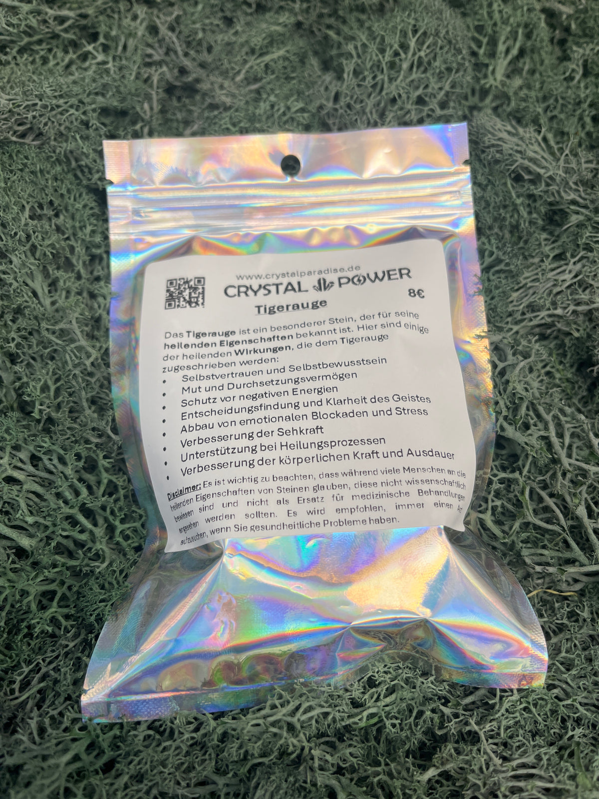 Crystal Power - Tigerauge - 100g - Verbesserung der Sehkraft und schafft Linderung bei Astma und Bronchitis - crystal paradise